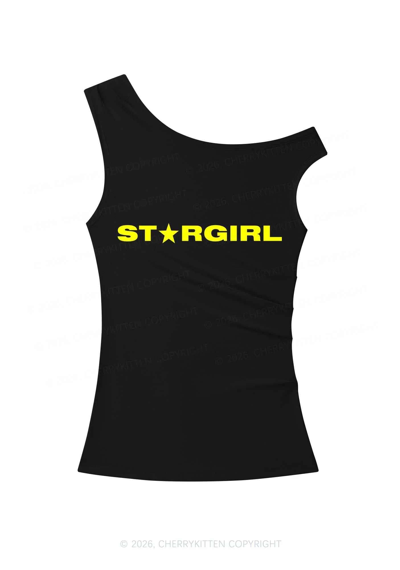 Red Stargirl Y2K Off Shoulder Tank Top Cherrykitten - Image 6