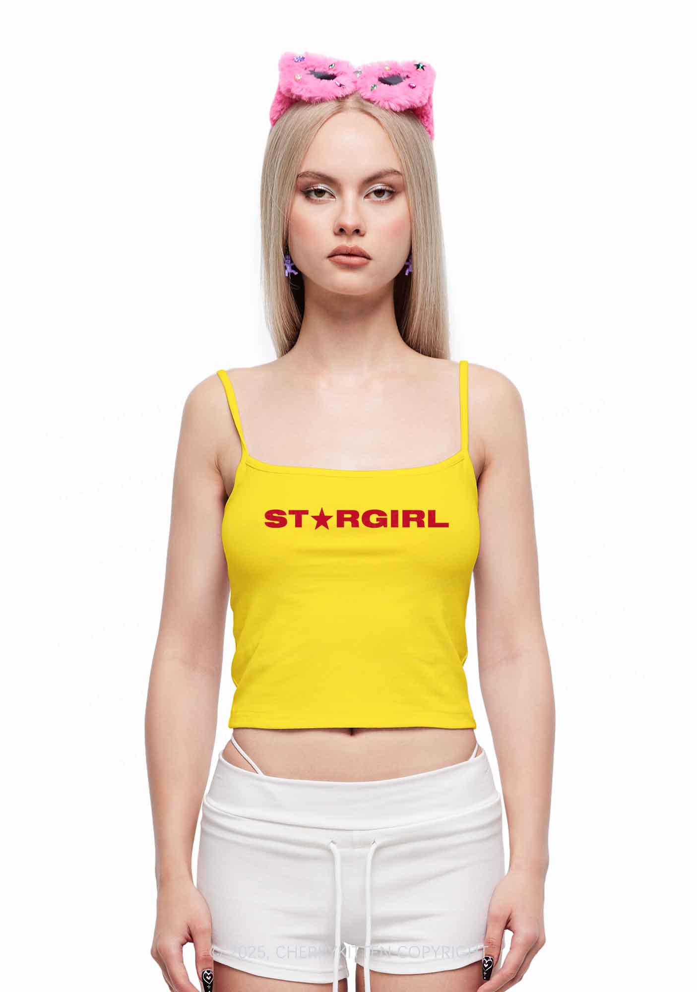 Red Stargirl Y2K Spaghetti Strap Cami Cherrykitten - Image 2
