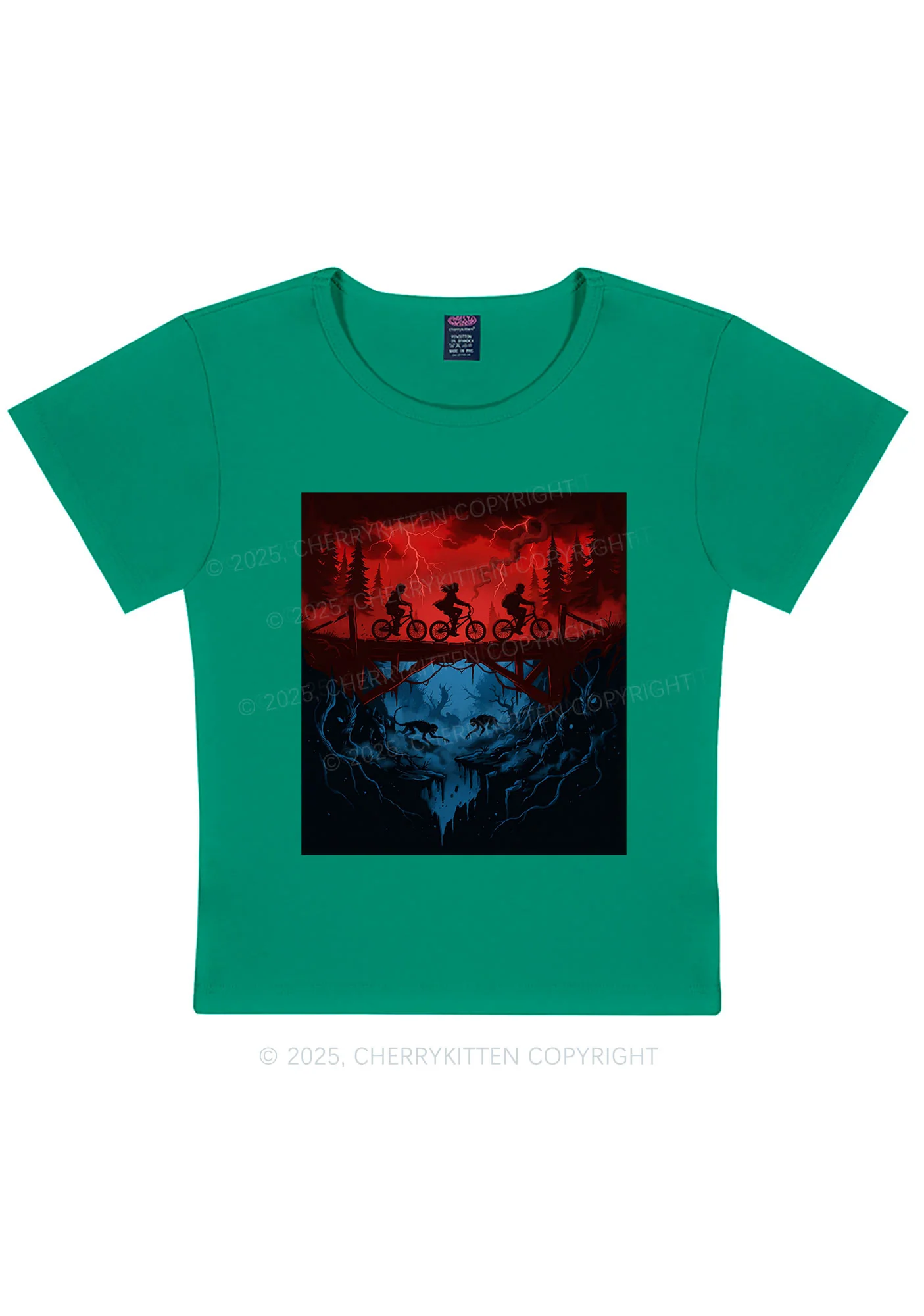 Red Storm Riders Y2K Baby Tee Cherrykitten - Image 10