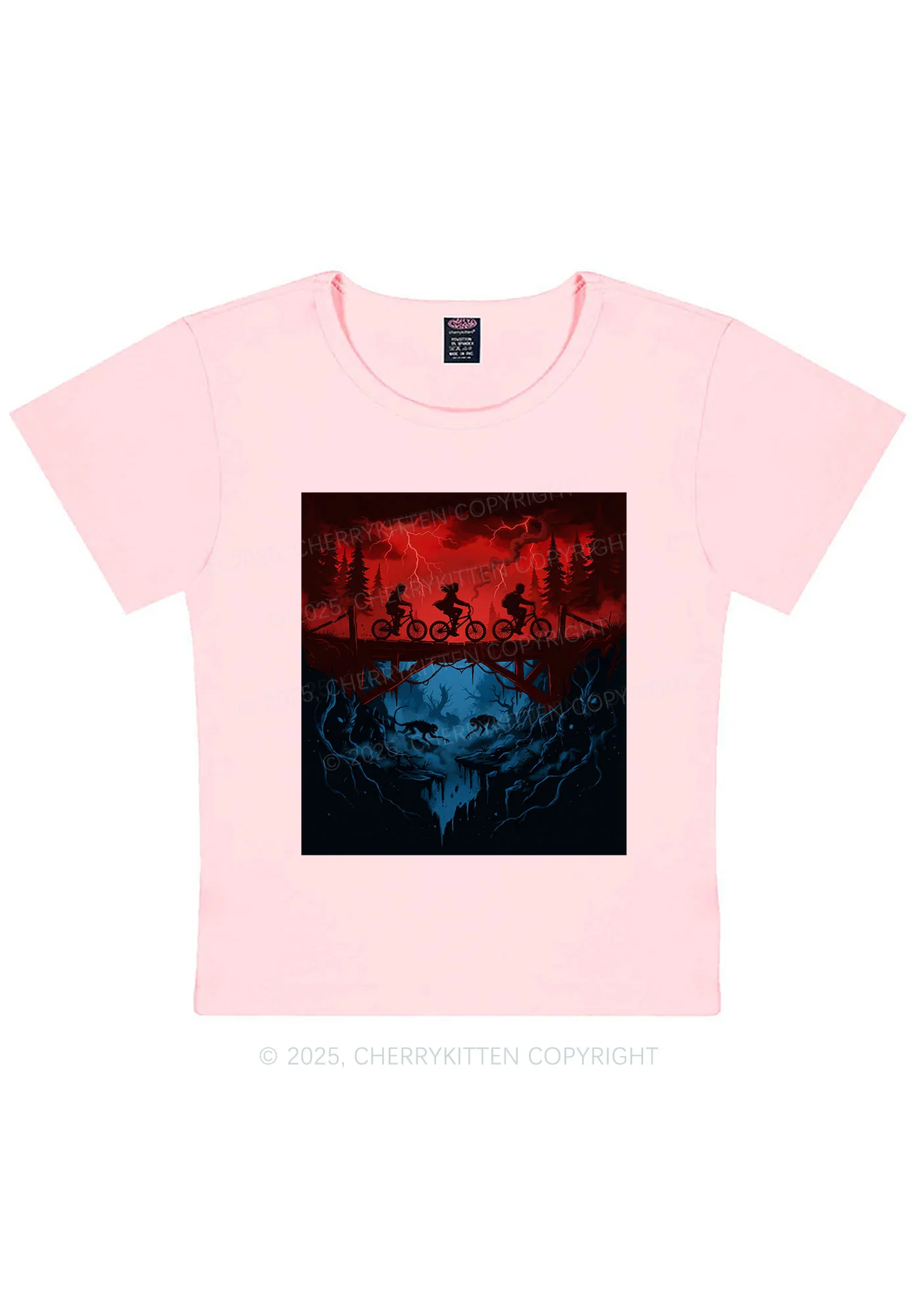 Red Storm Riders Y2K Baby Tee Cherrykitten - Image 11