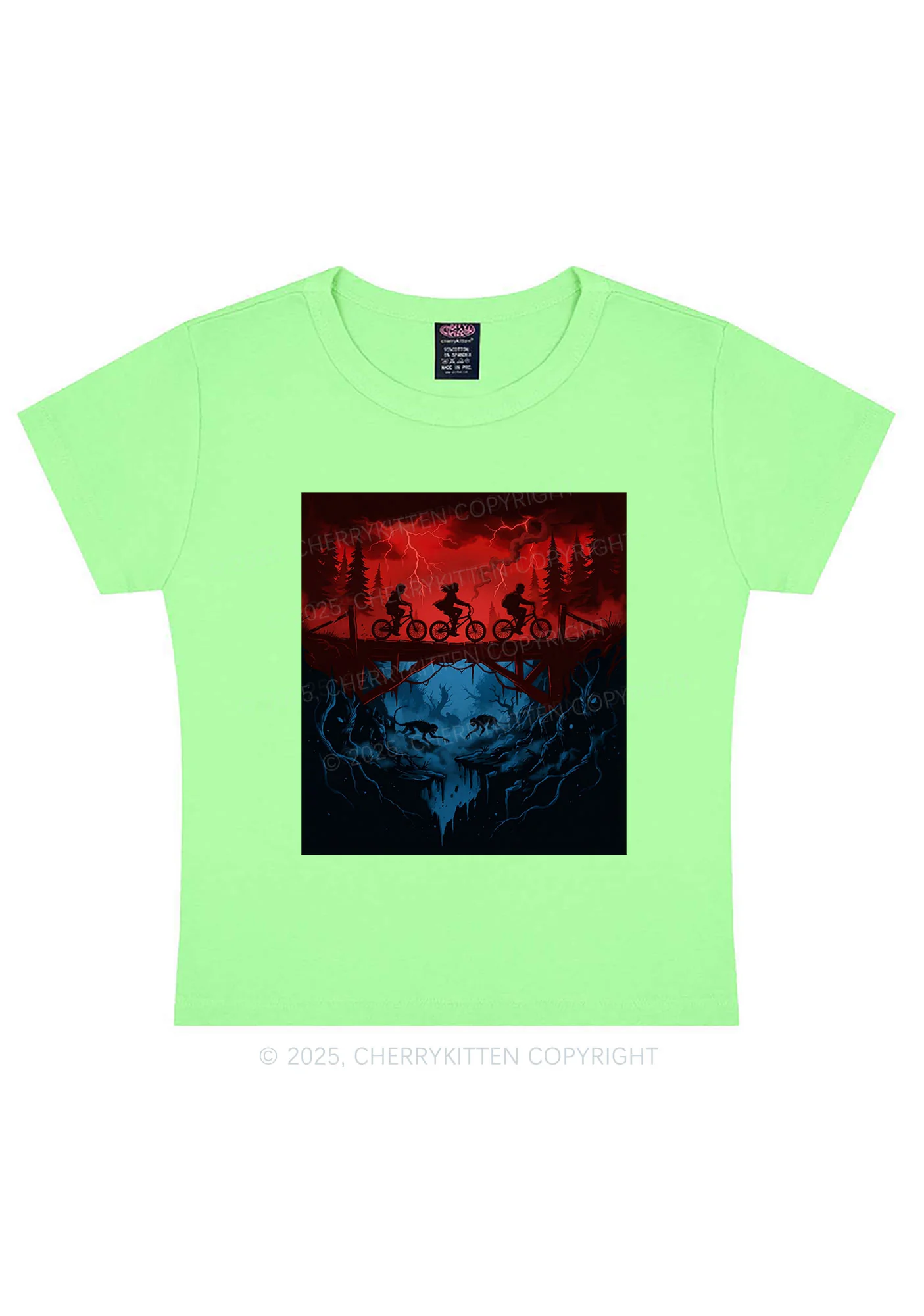 Red Storm Riders Y2K Baby Tee Cherrykitten - Image 12
