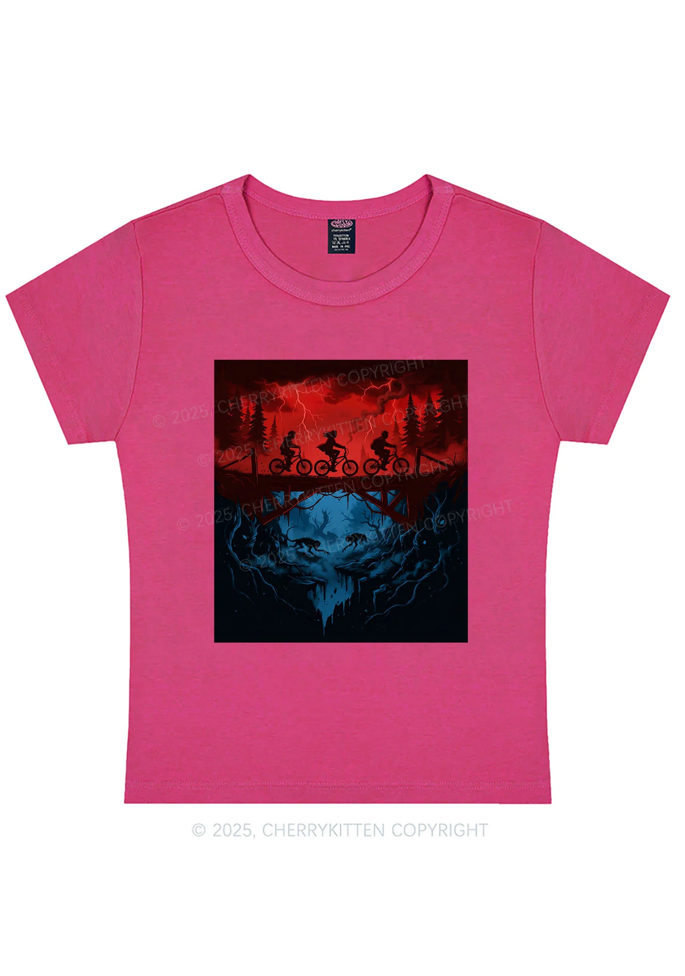 Red Storm Riders Y2K Baby Tee Cherrykitten - Image 6
