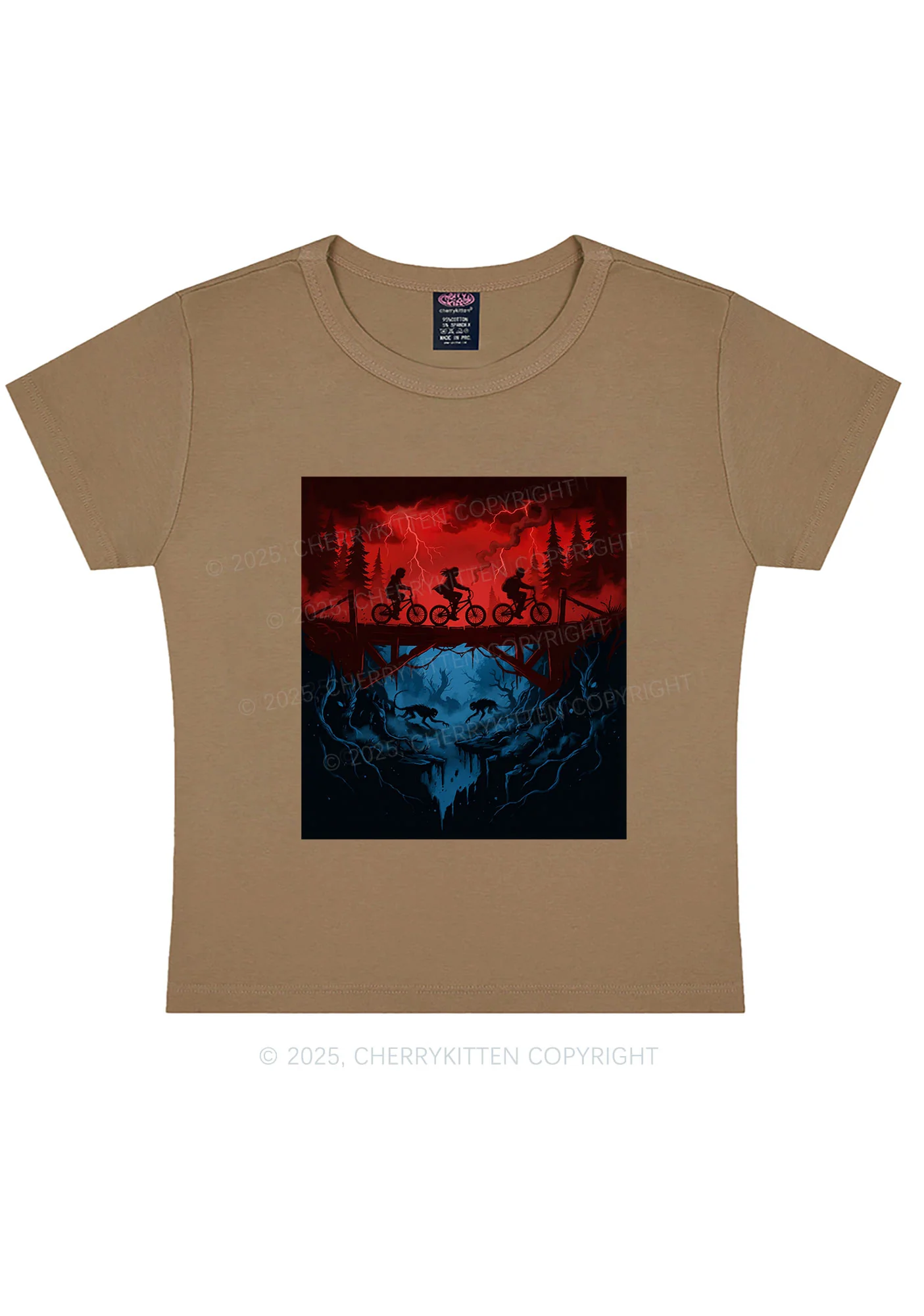 Red Storm Riders Y2K Baby Tee Cherrykitten - Image 8