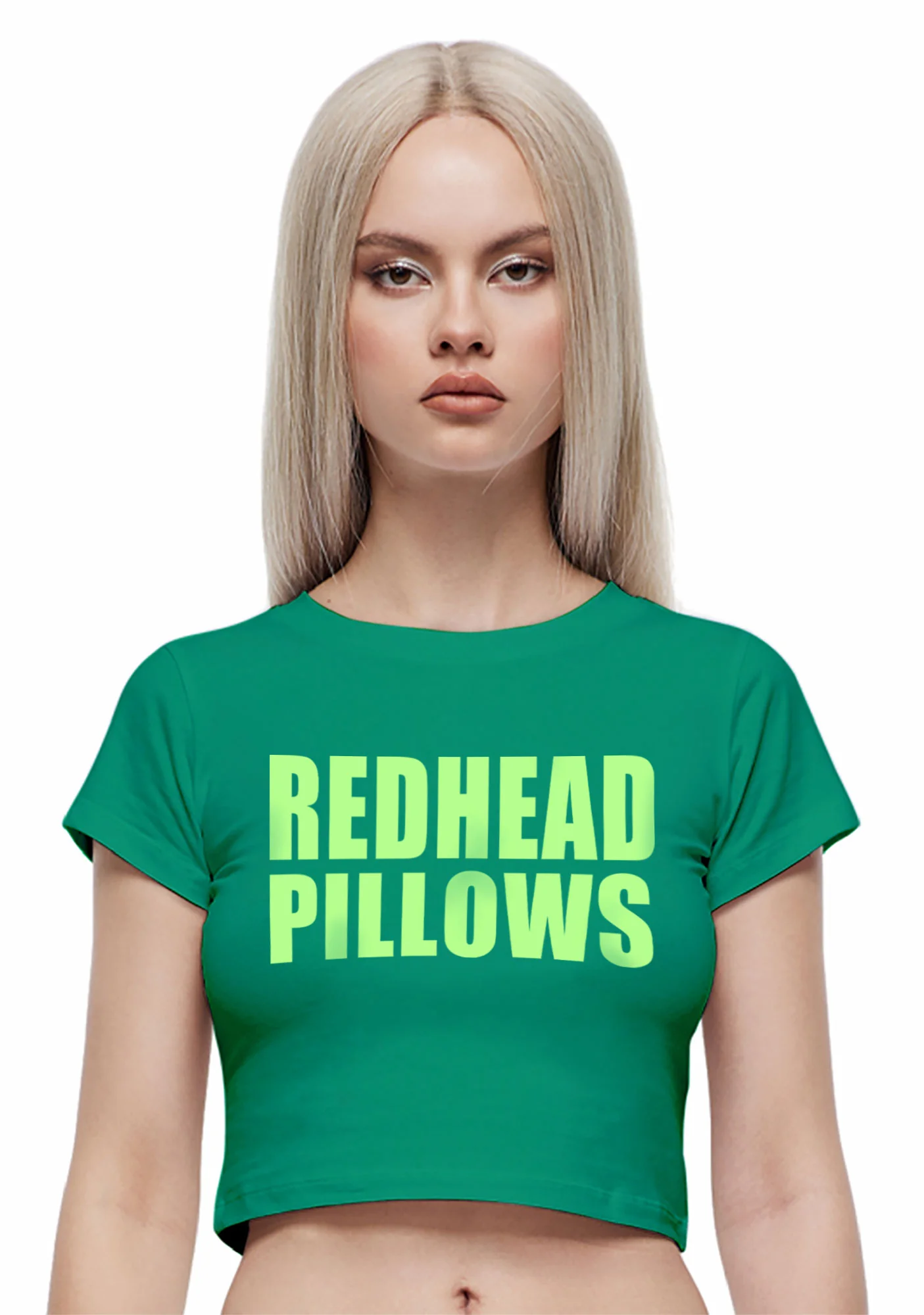 Redhead Pillows St Patricks Y2K Baby Tee Cherrykitten - Image 2