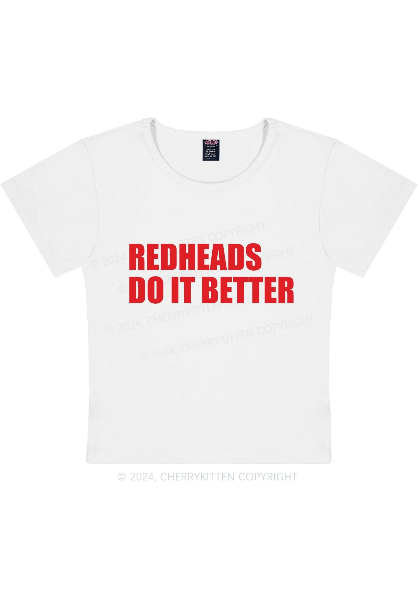 Redheads Do It Better Y2K Baby Tee Cherrykitten - Image 3