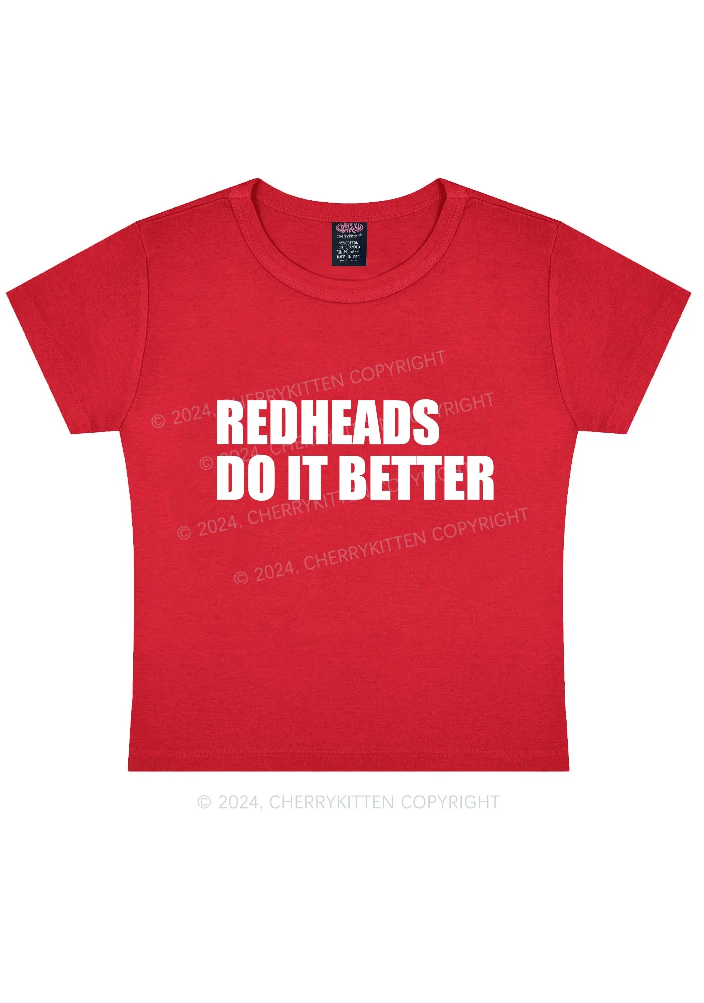 Redheads Do It Better Y2K Baby Tee Cherrykitten - Image 5