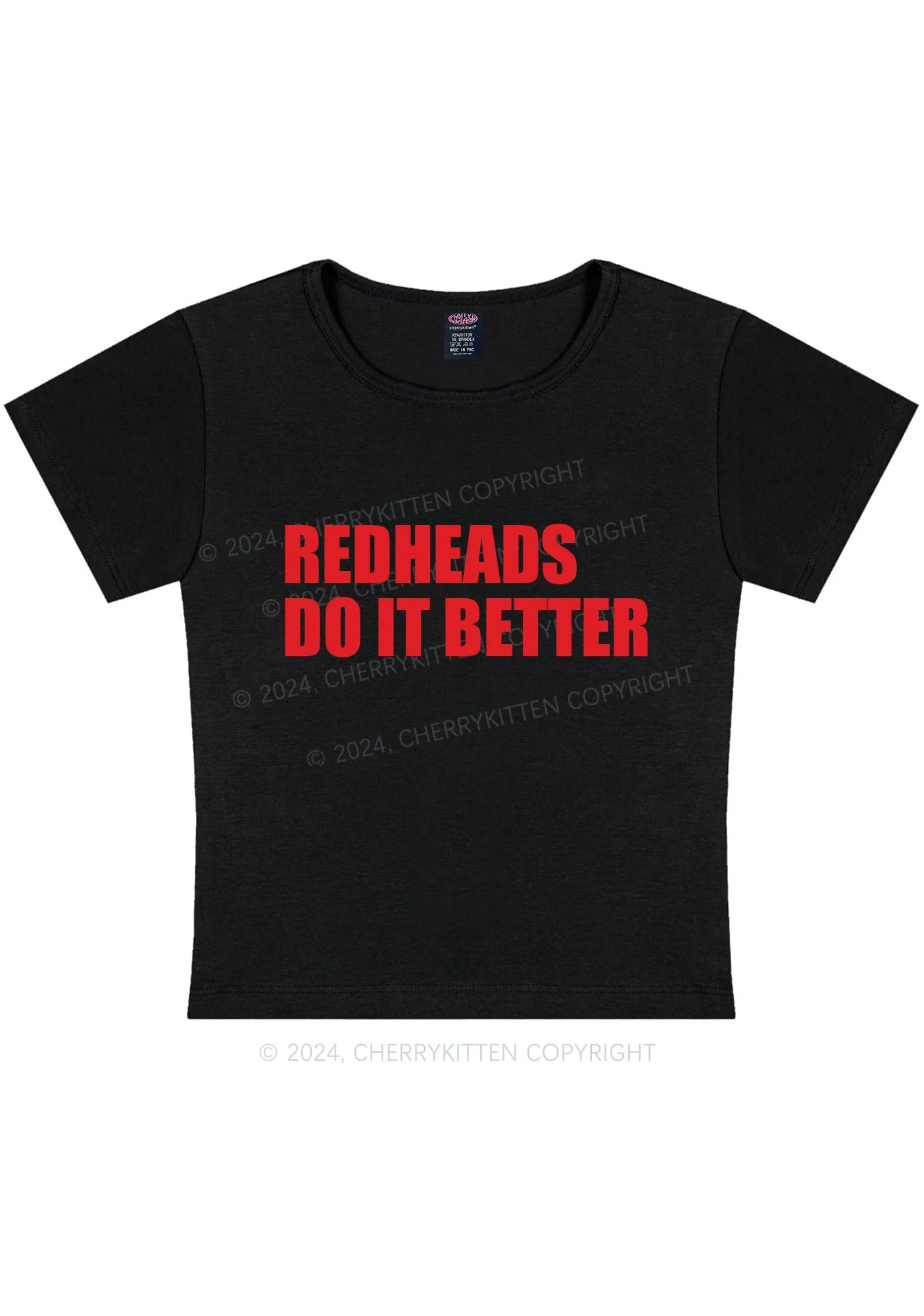 Redheads Do It Better Y2K Baby Tee Cherrykitten - Image 6