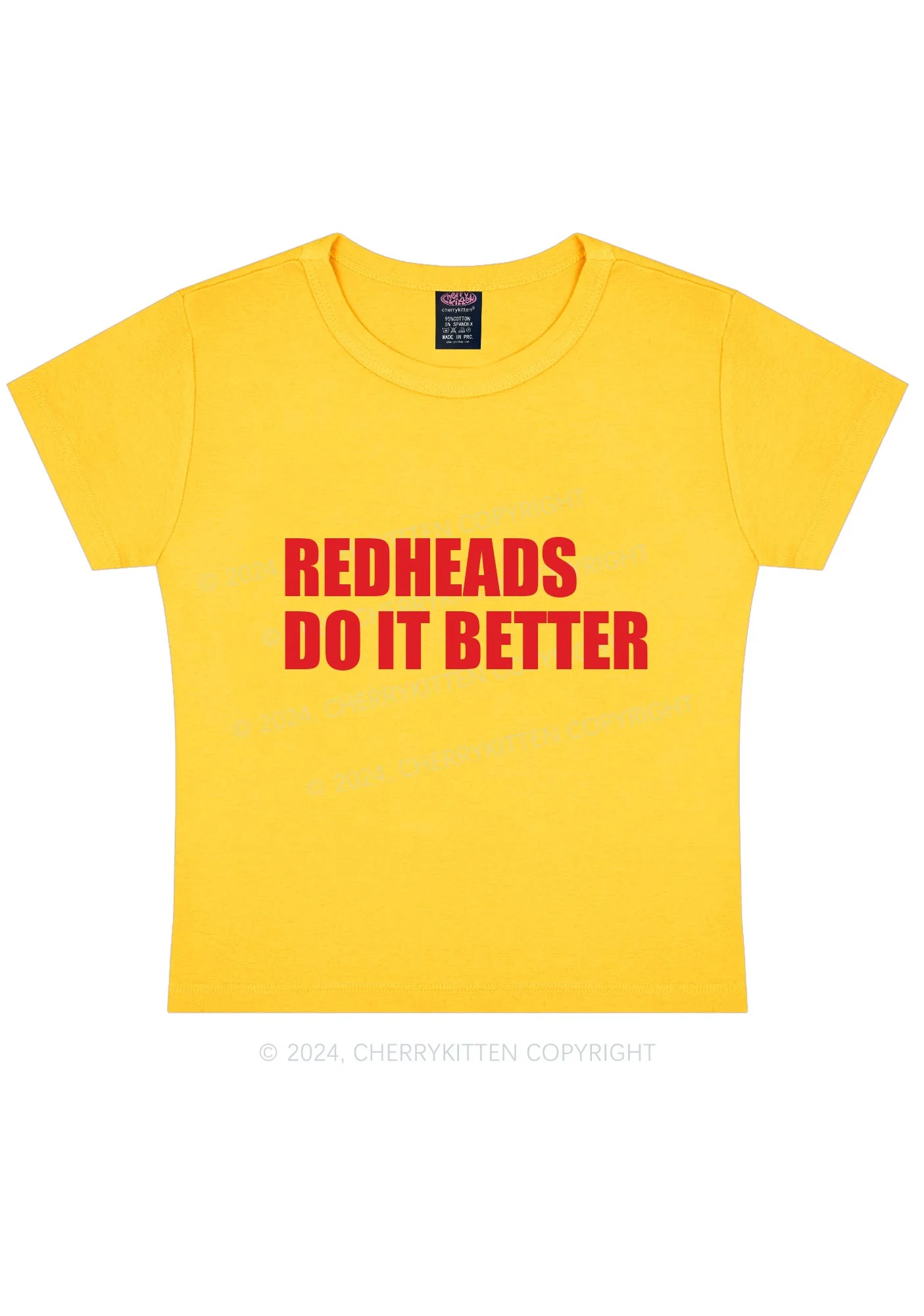 Redheads Do It Better Y2K Baby Tee Cherrykitten - Image 9