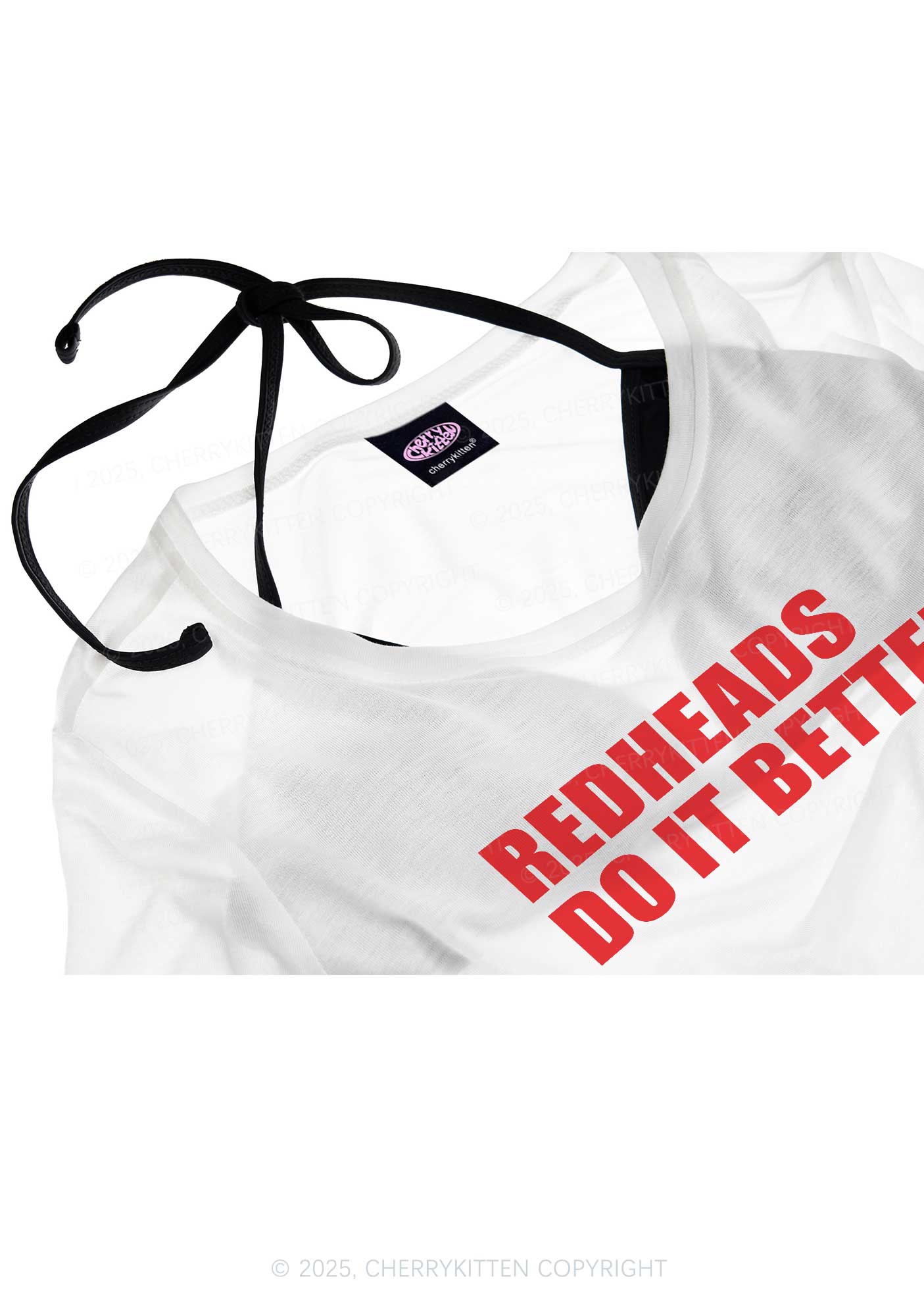 Redheads Do It Better Y2K Sheer Crop Tee Cherrykitten - Image 4