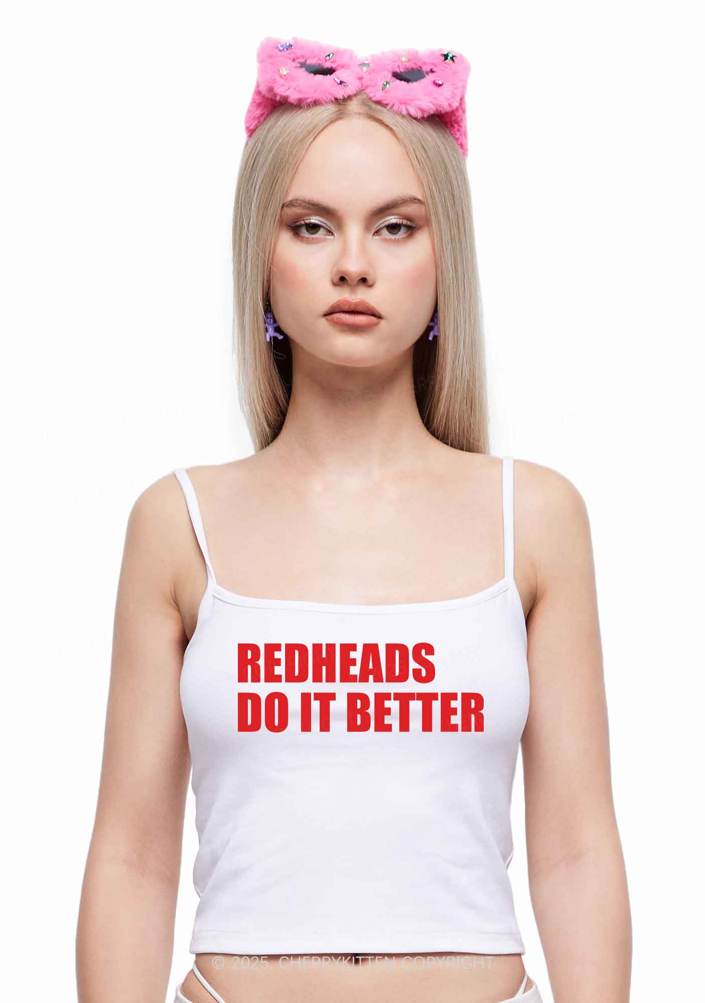 Redheads Do It Better Y2K Spaghetti Strap Cami Cherrykitten - Image 2