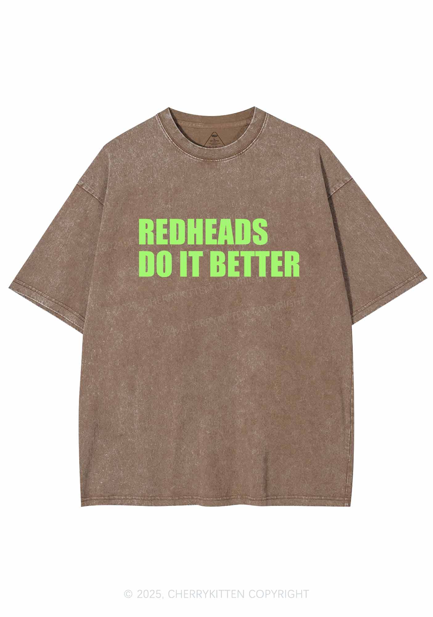Redheads Do It Better Y2K Washed Tee Cherrykitten - Image 7