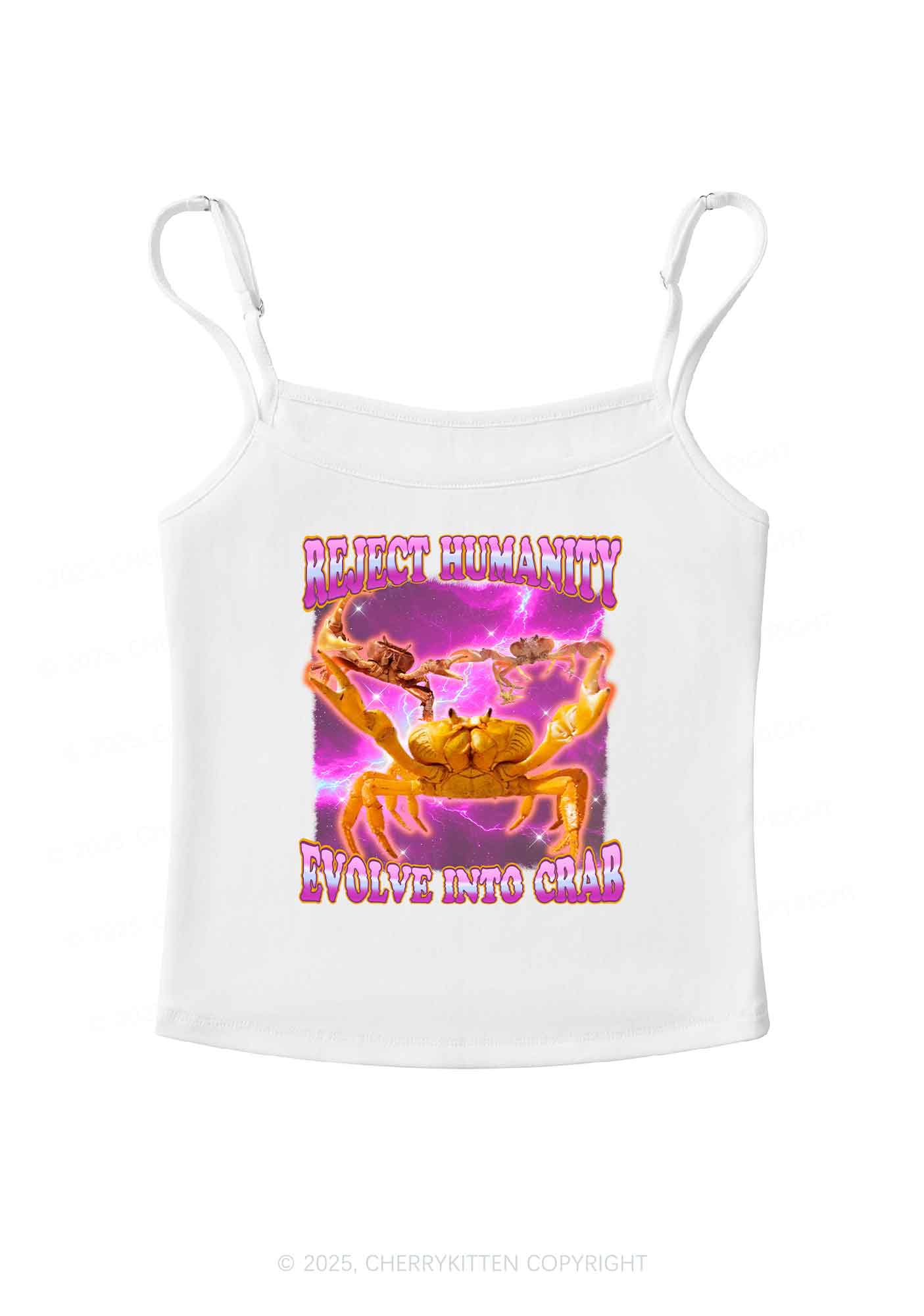 Reject Humanity Crab Y2K Spaghetti Strap Cami Cherrykitten - Image 3