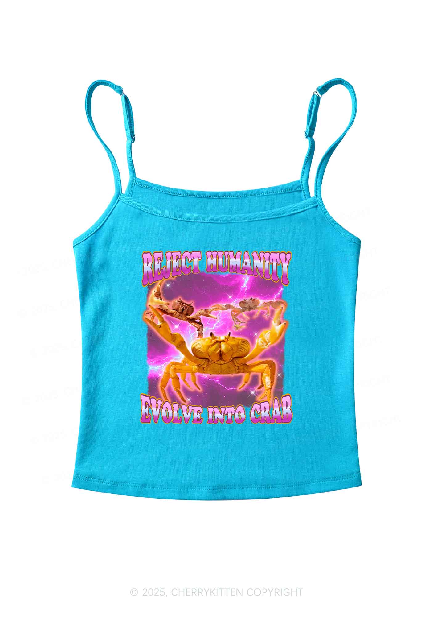 Reject Humanity Crab Y2K Spaghetti Strap Cami Cherrykitten - Image 4
