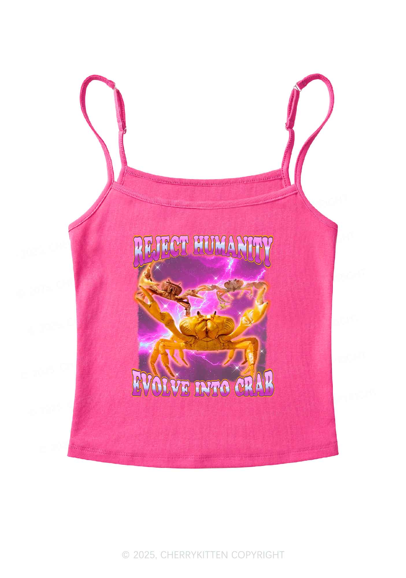 Reject Humanity Crab Y2K Spaghetti Strap Cami Cherrykitten - Image 5