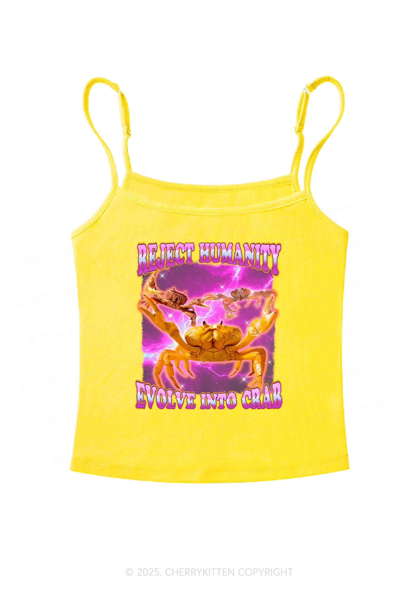 Reject Humanity Crab Y2K Spaghetti Strap Cami Cherrykitten - Image 7