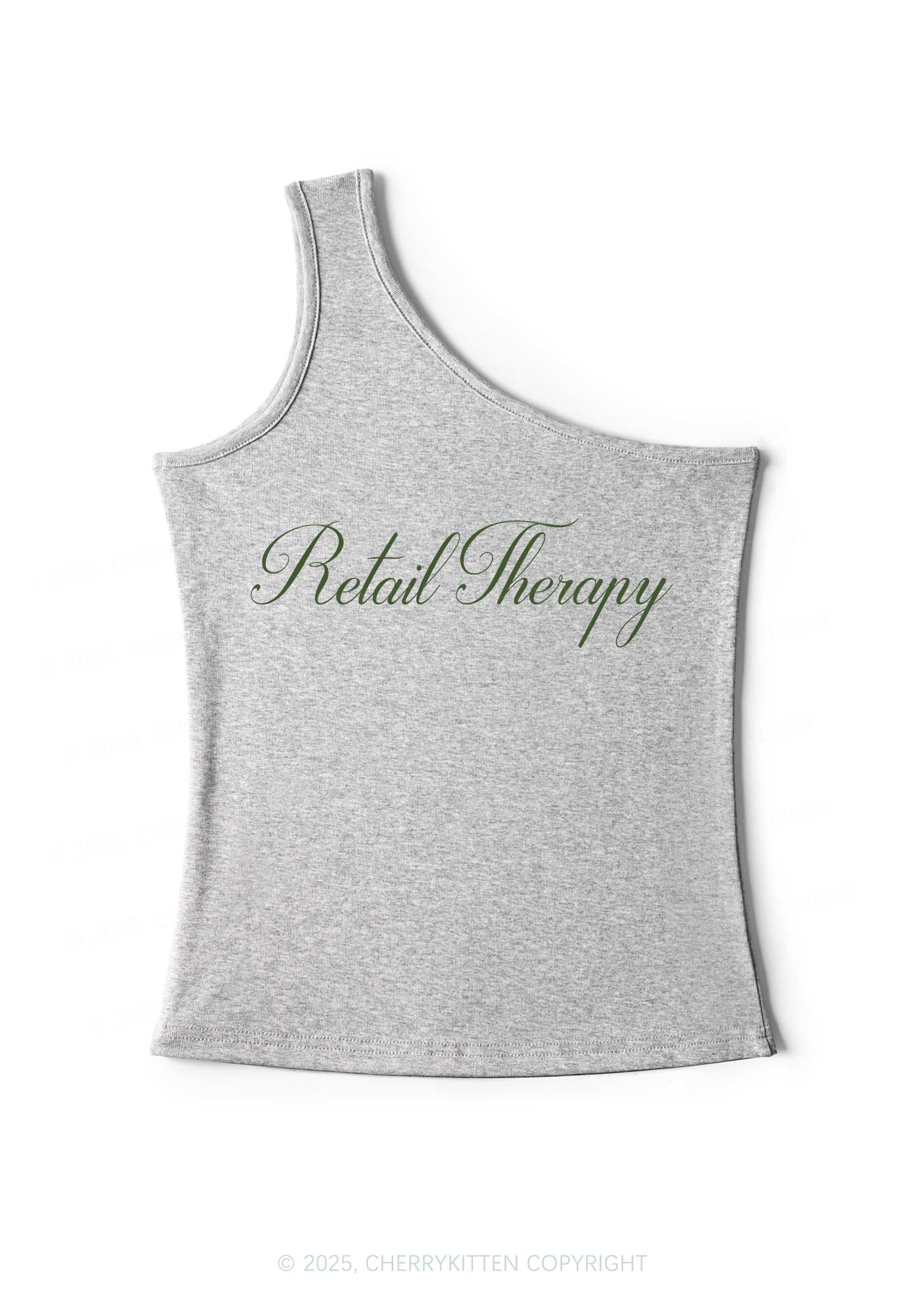 Retail Therapy Y2K One Shoulder Tank Top Cherrykitten - Image 4