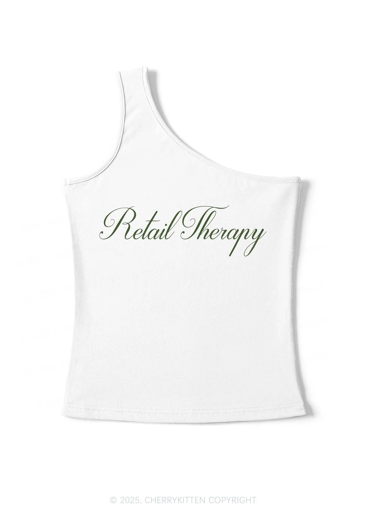 Retail Therapy Y2K One Shoulder Tank Top Cherrykitten - Image 5