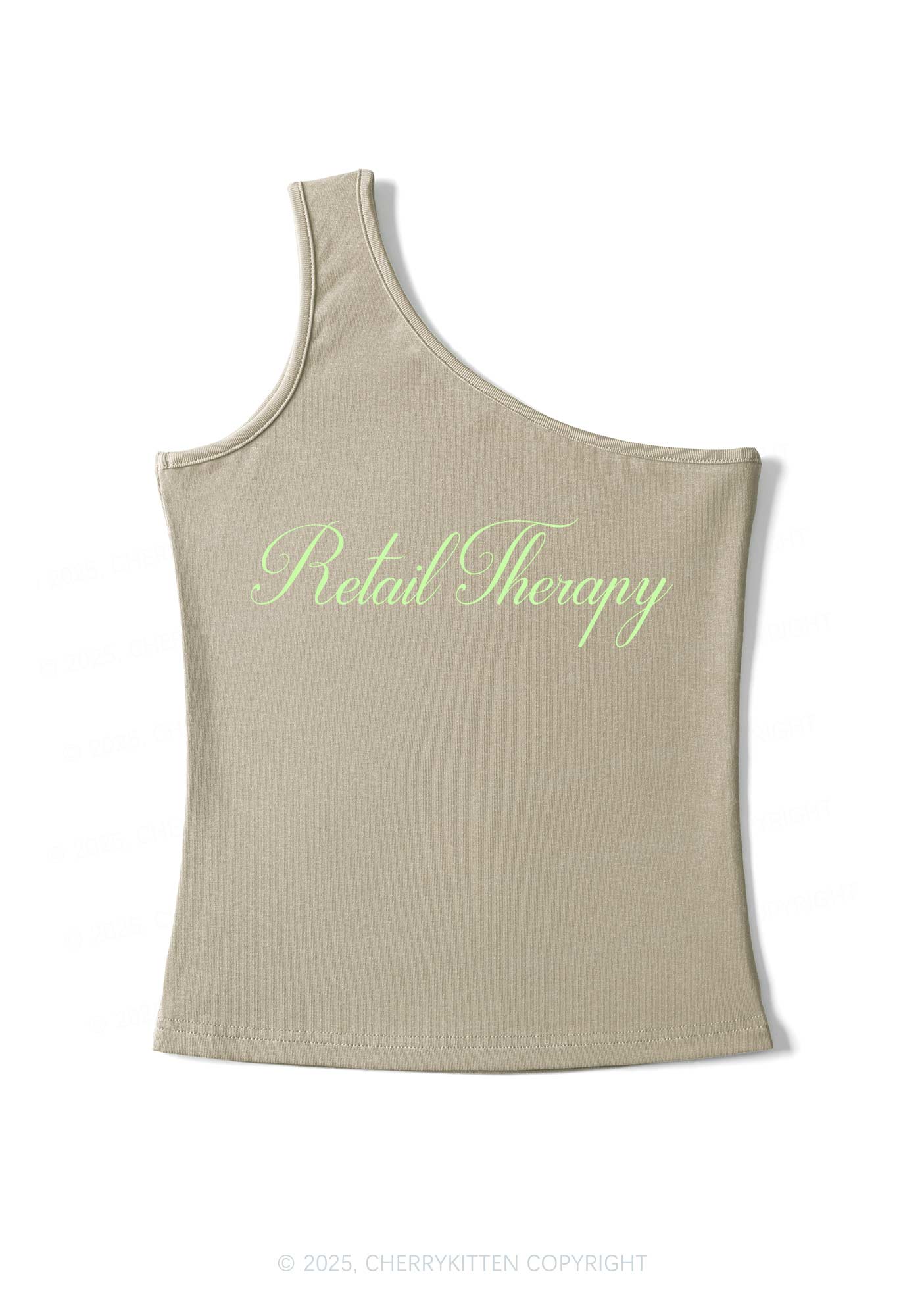 Retail Therapy Y2K One Shoulder Tank Top Cherrykitten - Image 6