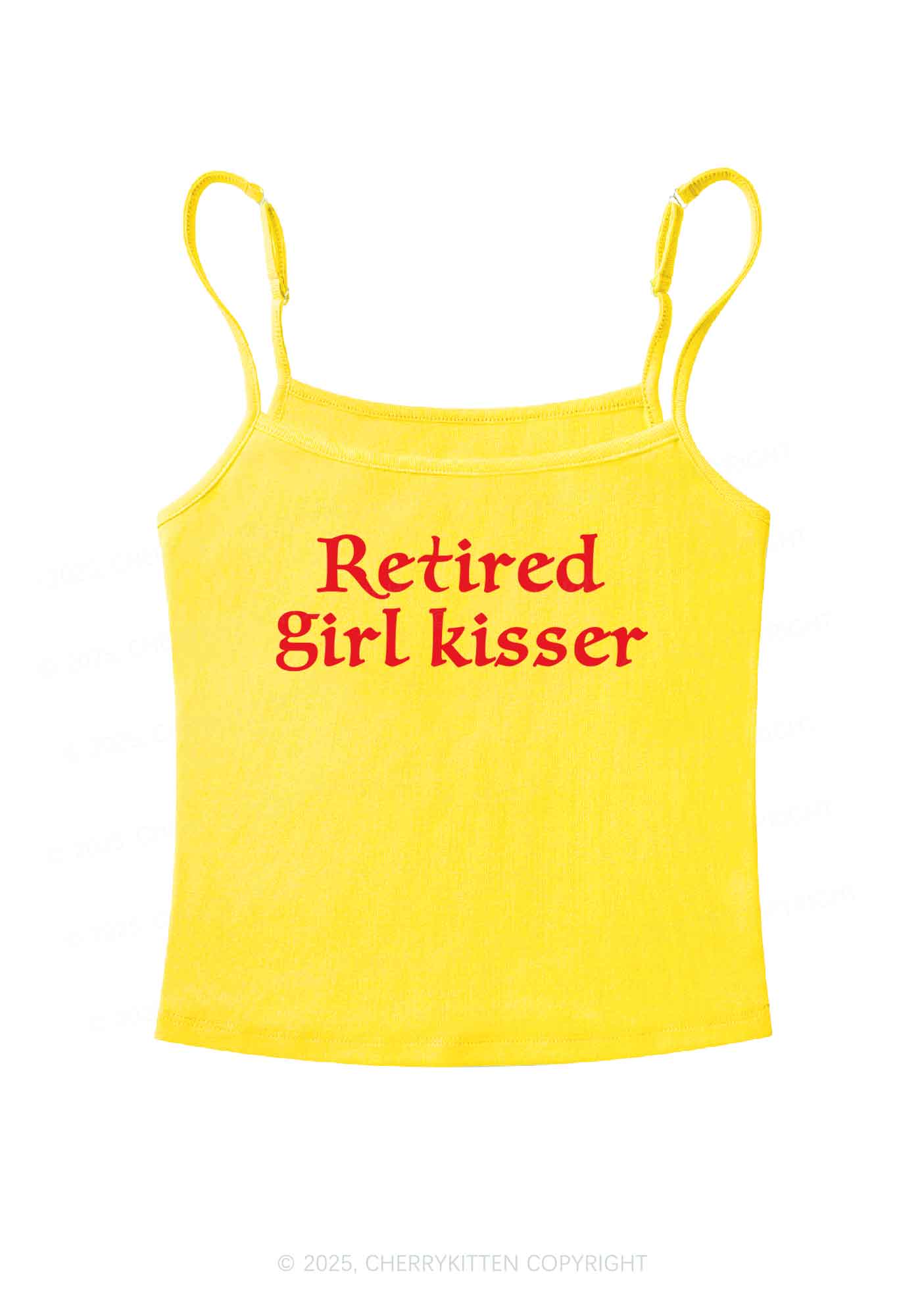 Retired Girl Kisser Pride Y2K Spaghetti Strap Cami Cherrykitten - Image 4