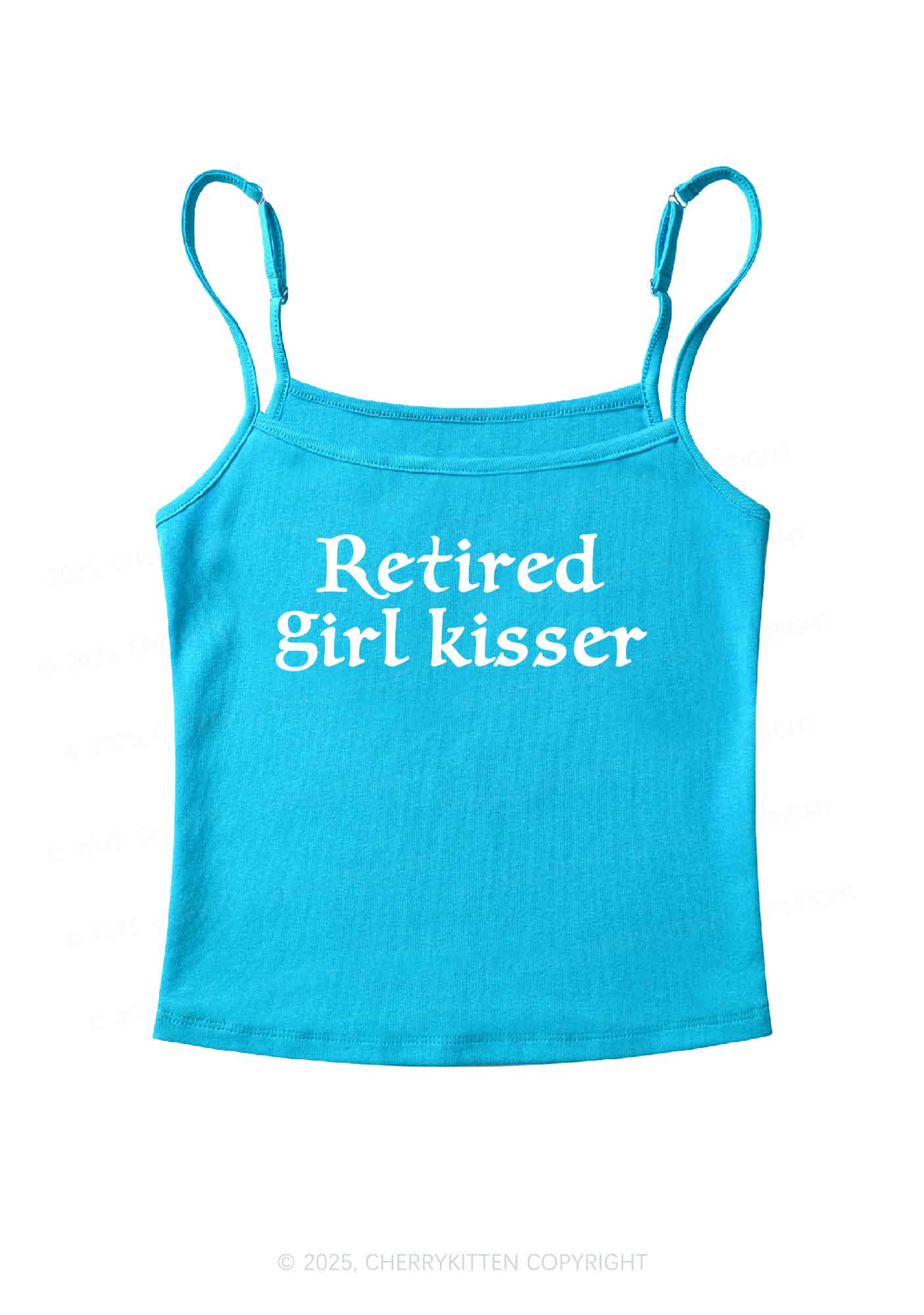 Retired Girl Kisser Pride Y2K Spaghetti Strap Cami Cherrykitten - Image 6