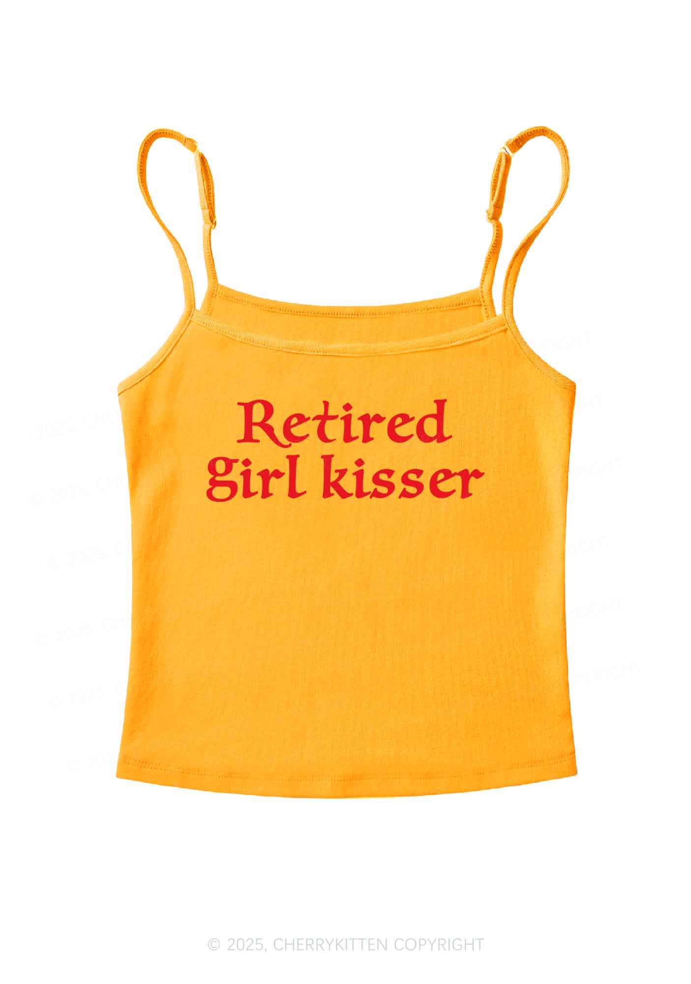 Retired Girl Kisser Pride Y2K Spaghetti Strap Cami Cherrykitten - Image 7