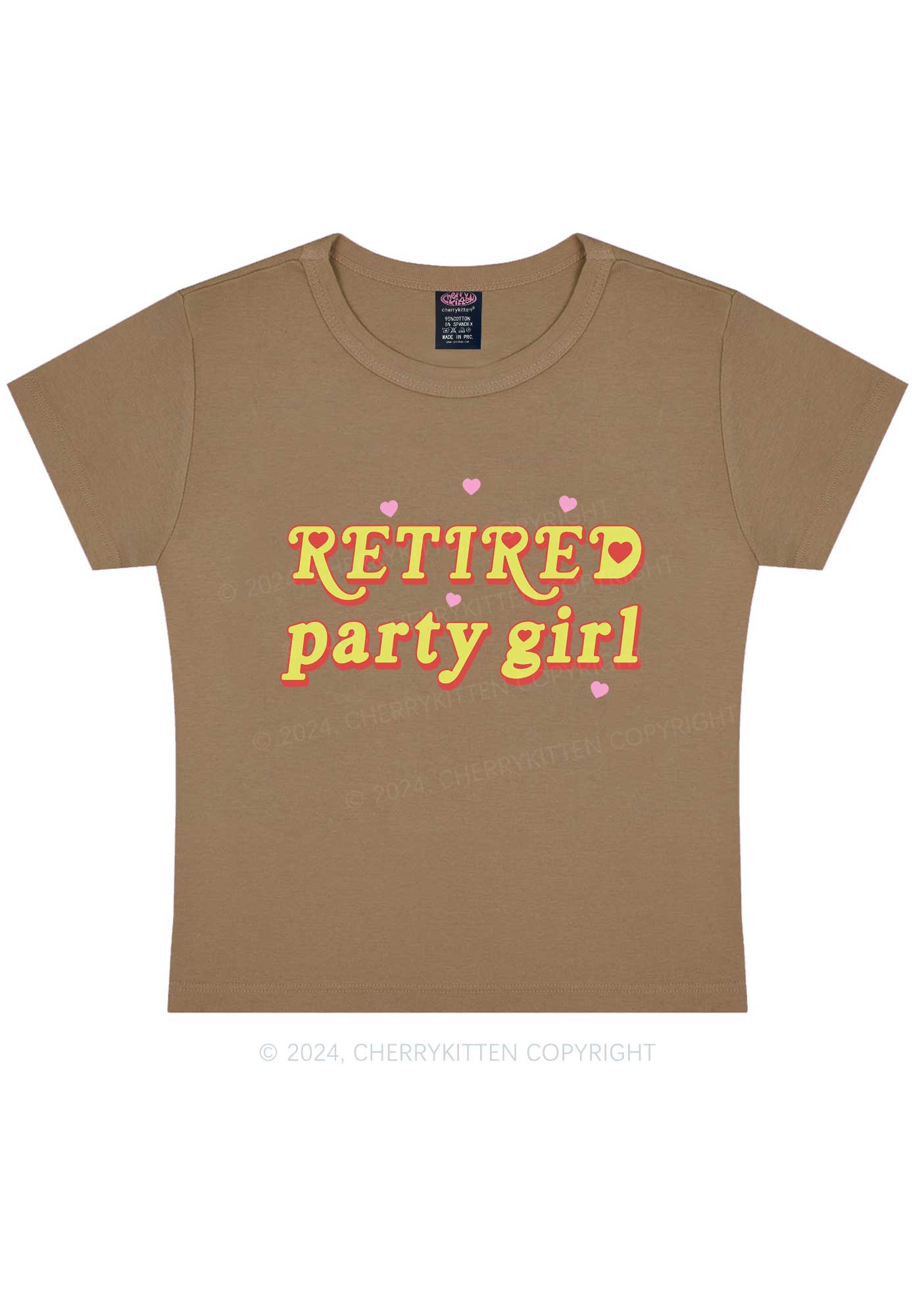 Retired Party Girl Y2K Baby Tee Cherrykitten - Image 10