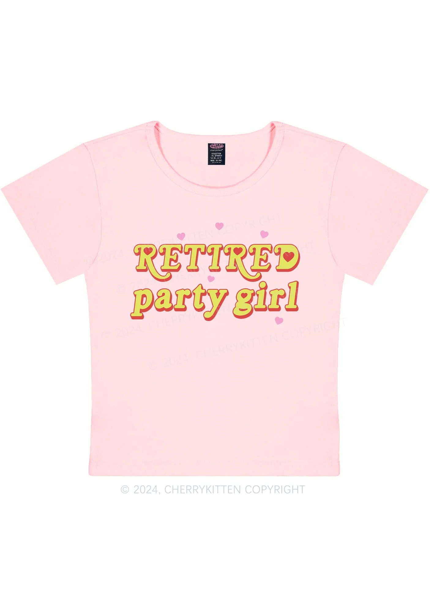 Retired Party Girl Y2K Baby Tee Cherrykitten - Image 12