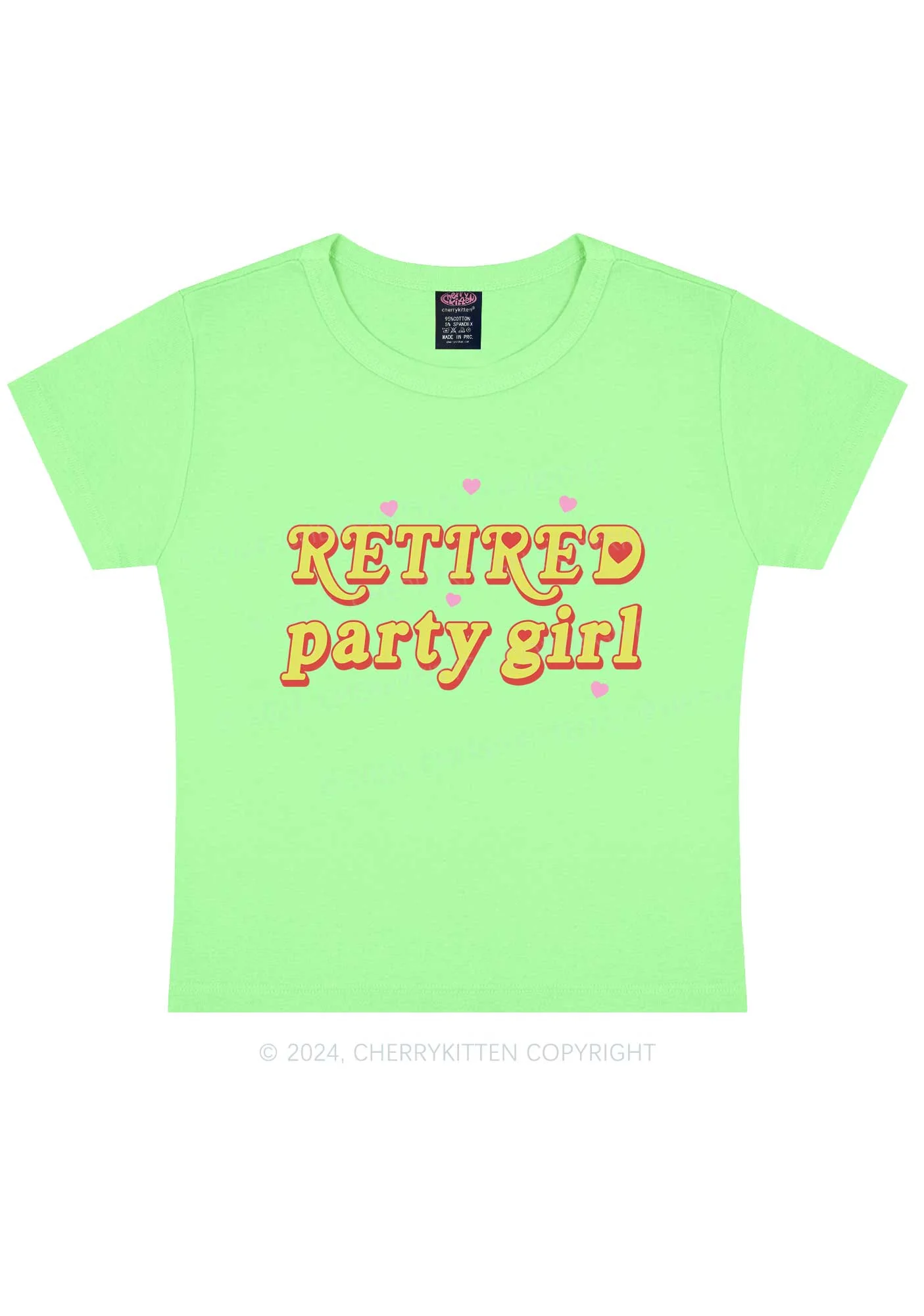 Retired Party Girl Y2K Baby Tee Cherrykitten - Image 13