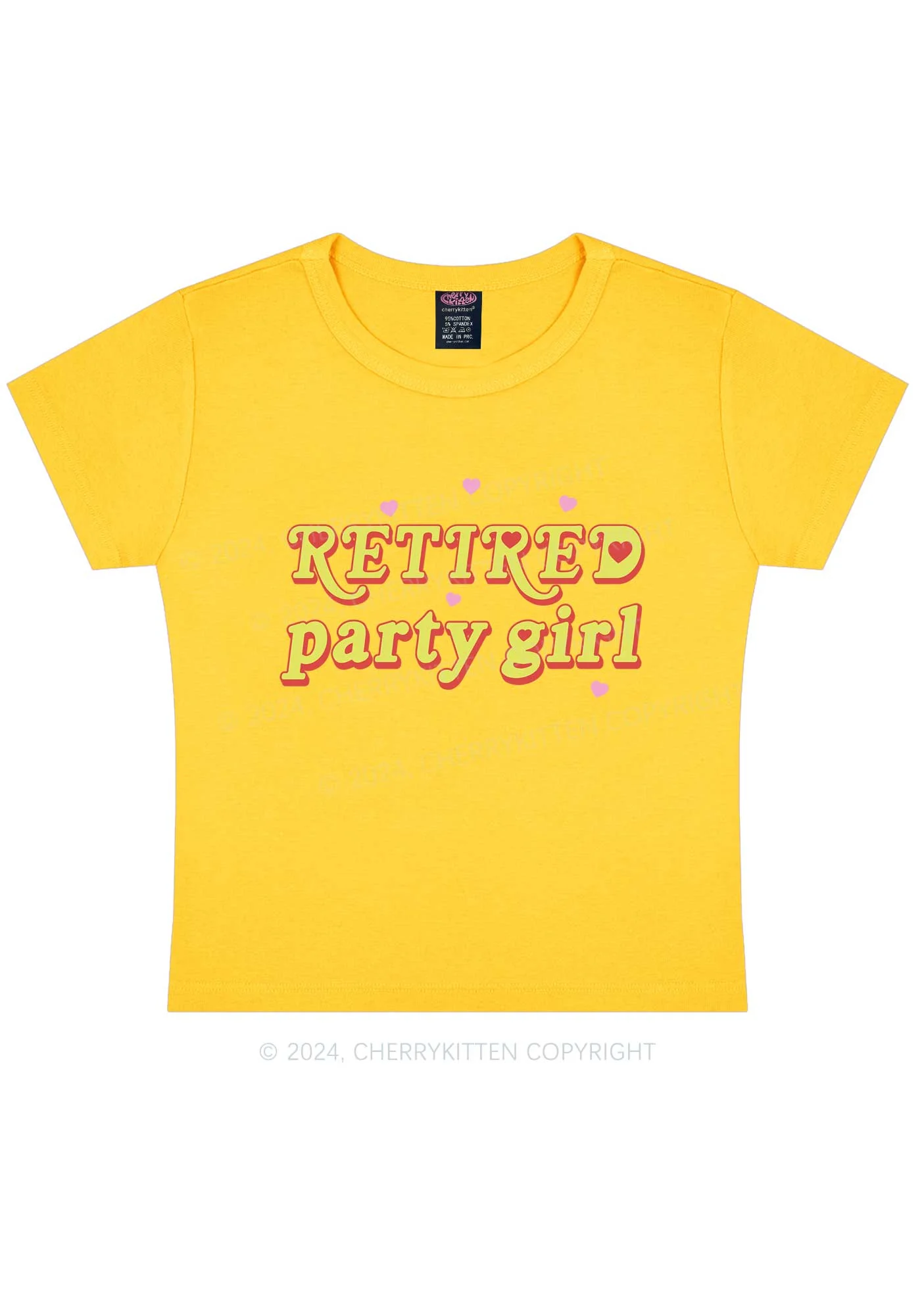 Retired Party Girl Y2K Baby Tee Cherrykitten - Image 9