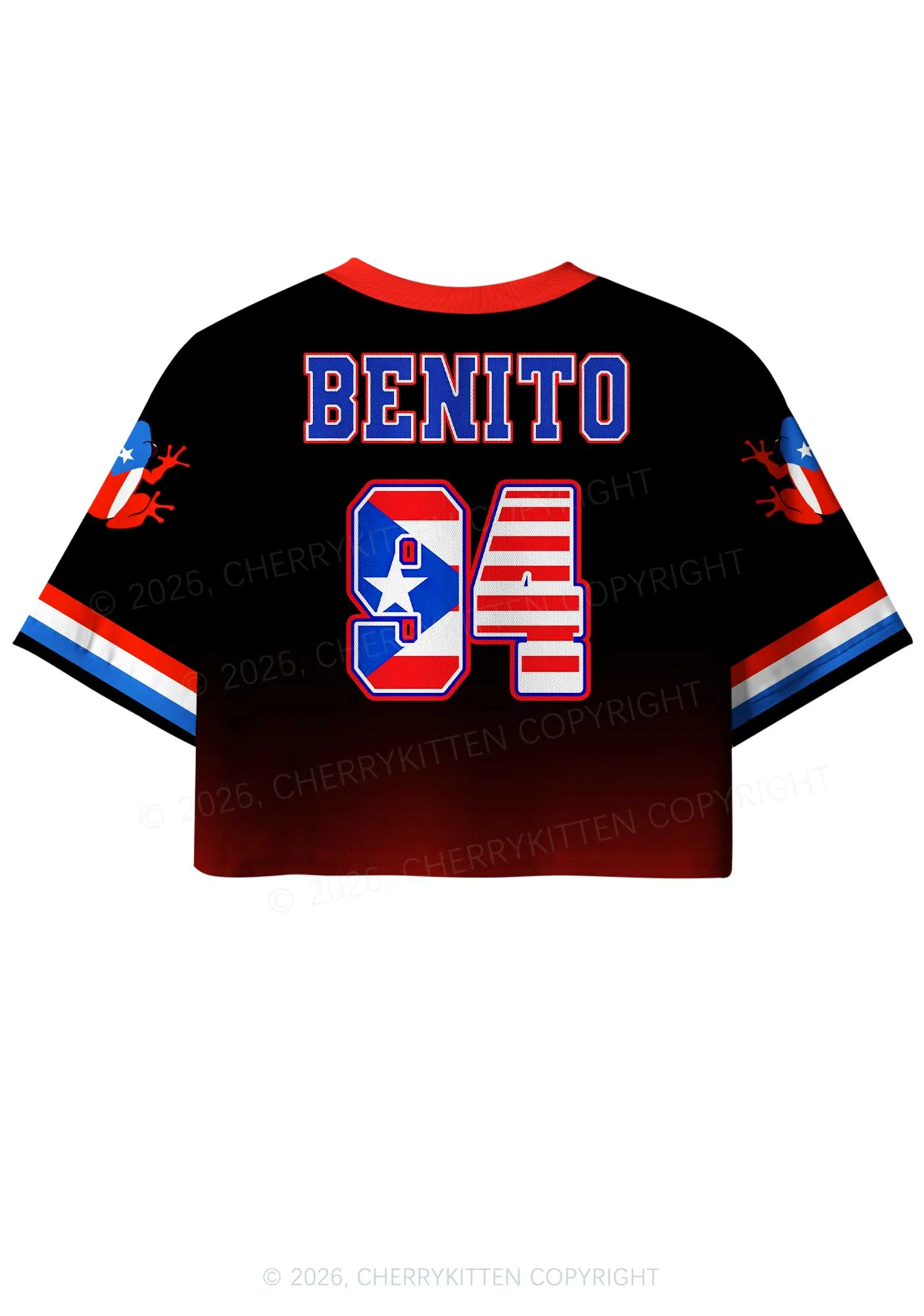 Retro Black Football Y2K Crop Sport Jersey Shirts Cherrykitten - Image 4