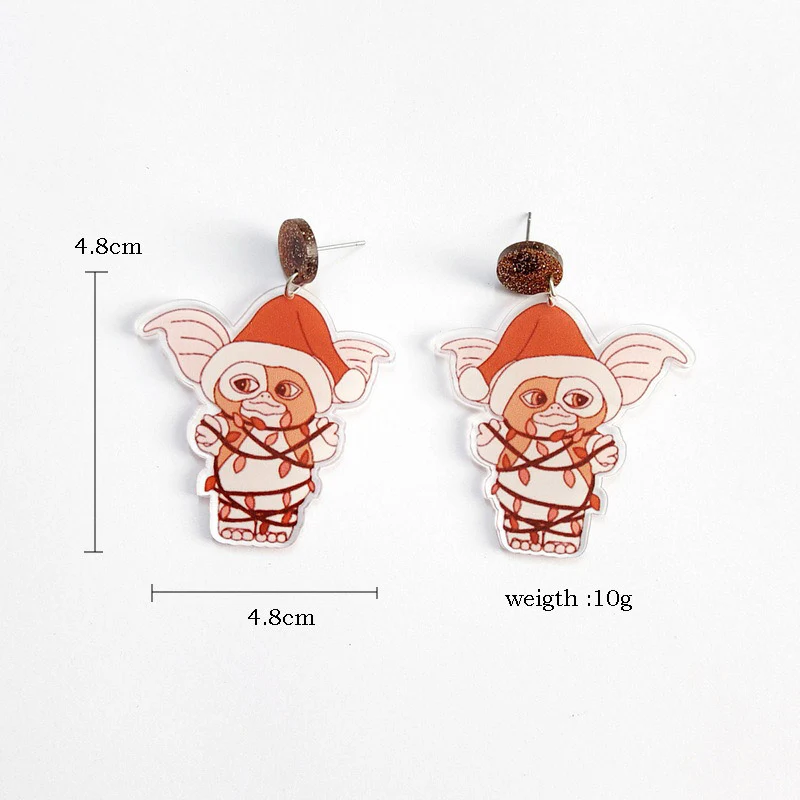 Retro Christmas Elf Deer Y2K Santa Earrings Cherrykitten - Image 3