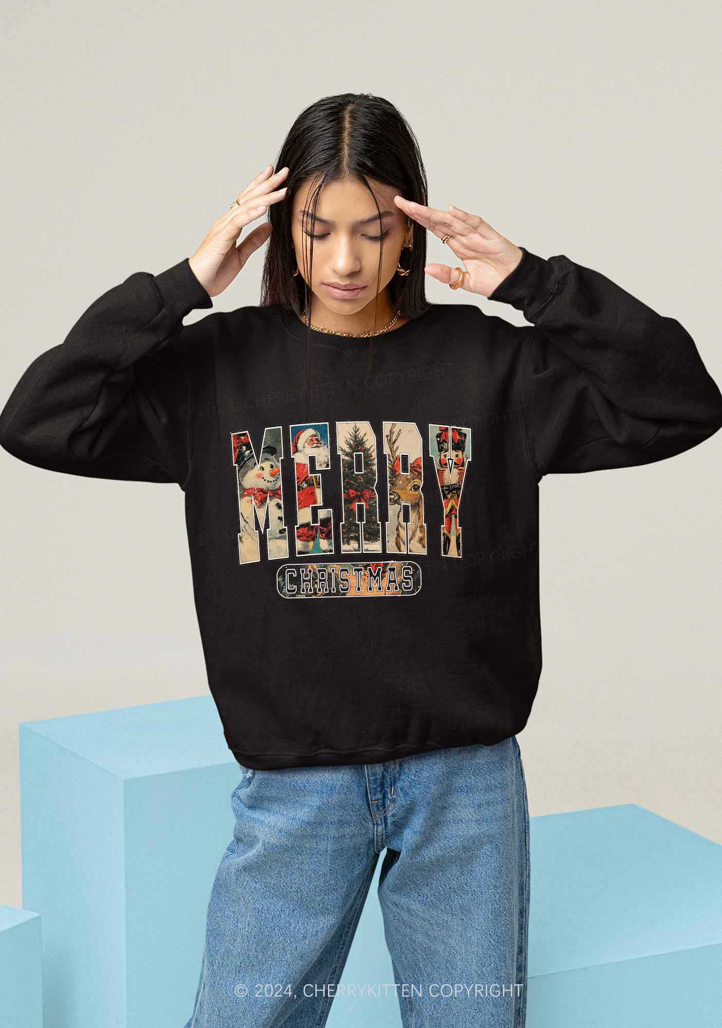 Retro Christmas Y2K Sweatshirt Cherrykitten - Image 2