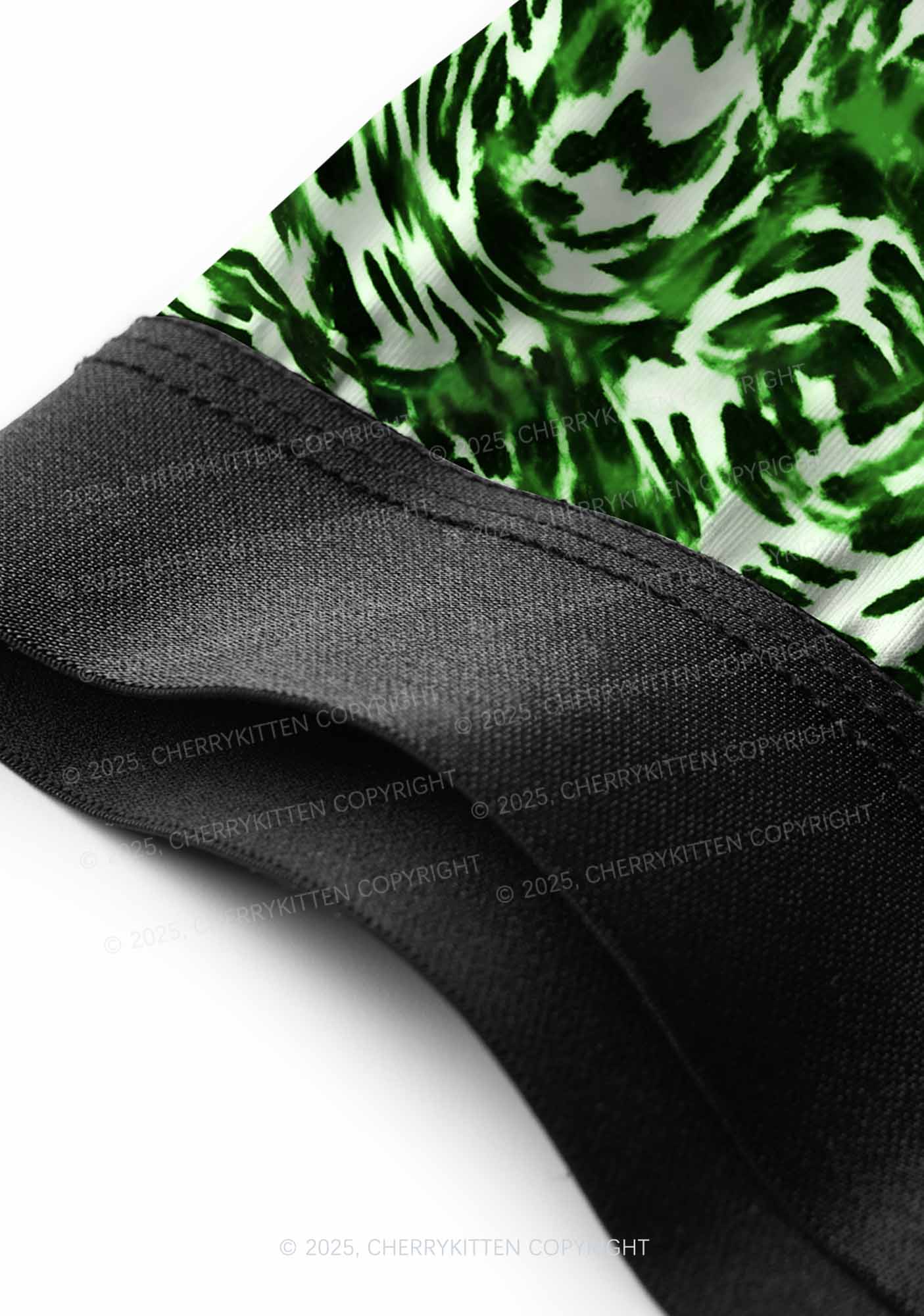 Retro Green Leopard St Patricks Y2K Print Men Boxer Briefs Cherrykitten - Image 5