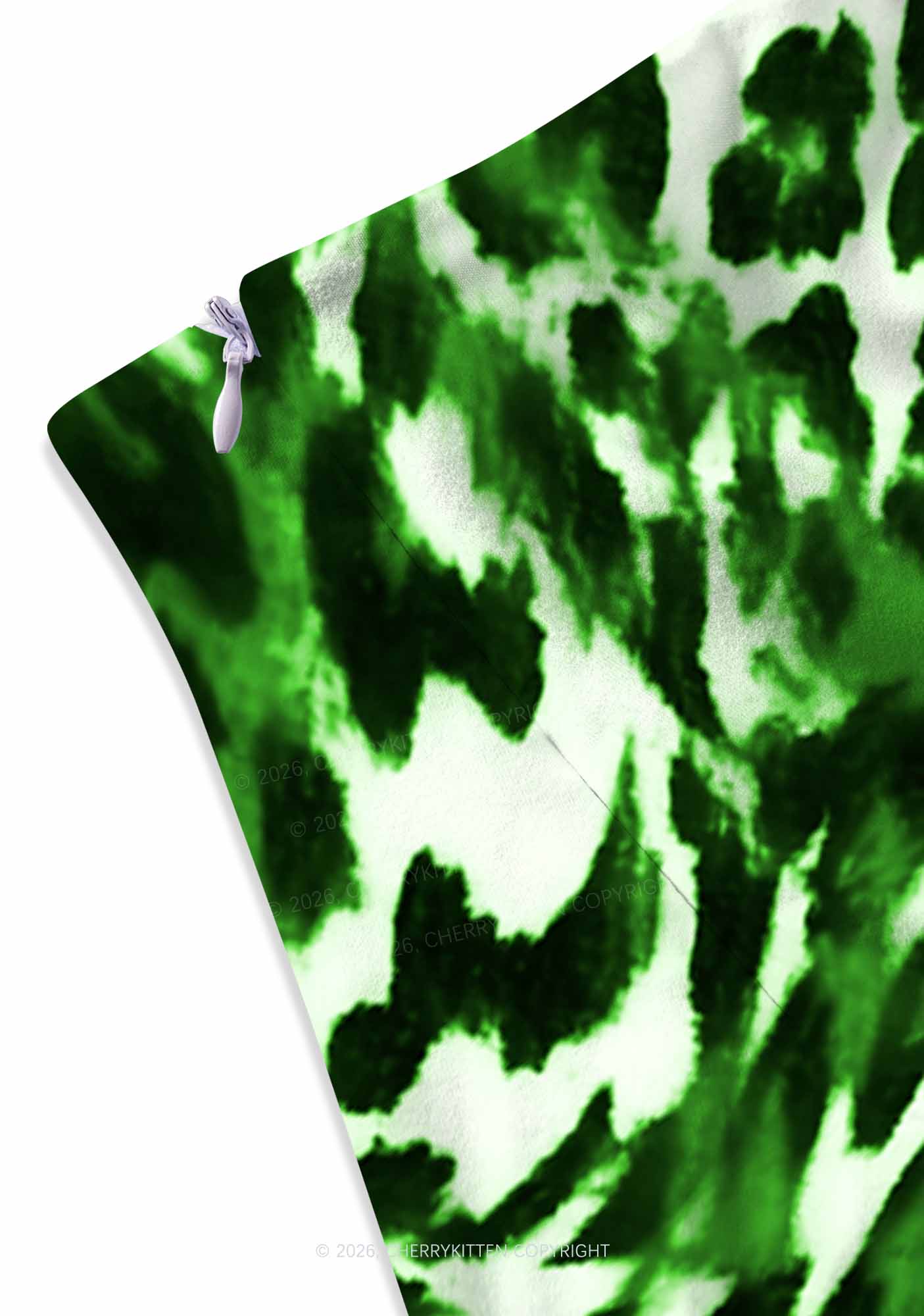 Retro Green Leopard St Patricks Y2K Print Mini Skirt Cherrykitten - Image 3