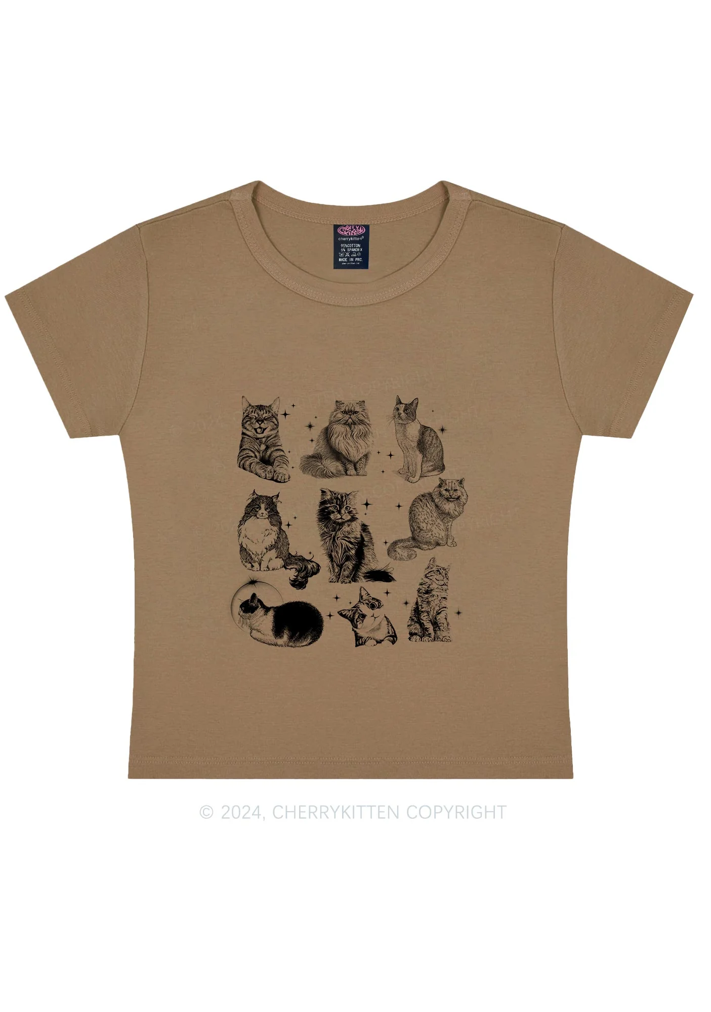 Retro Kitten Y2K Baby Tee Cherrykitten - Image 11