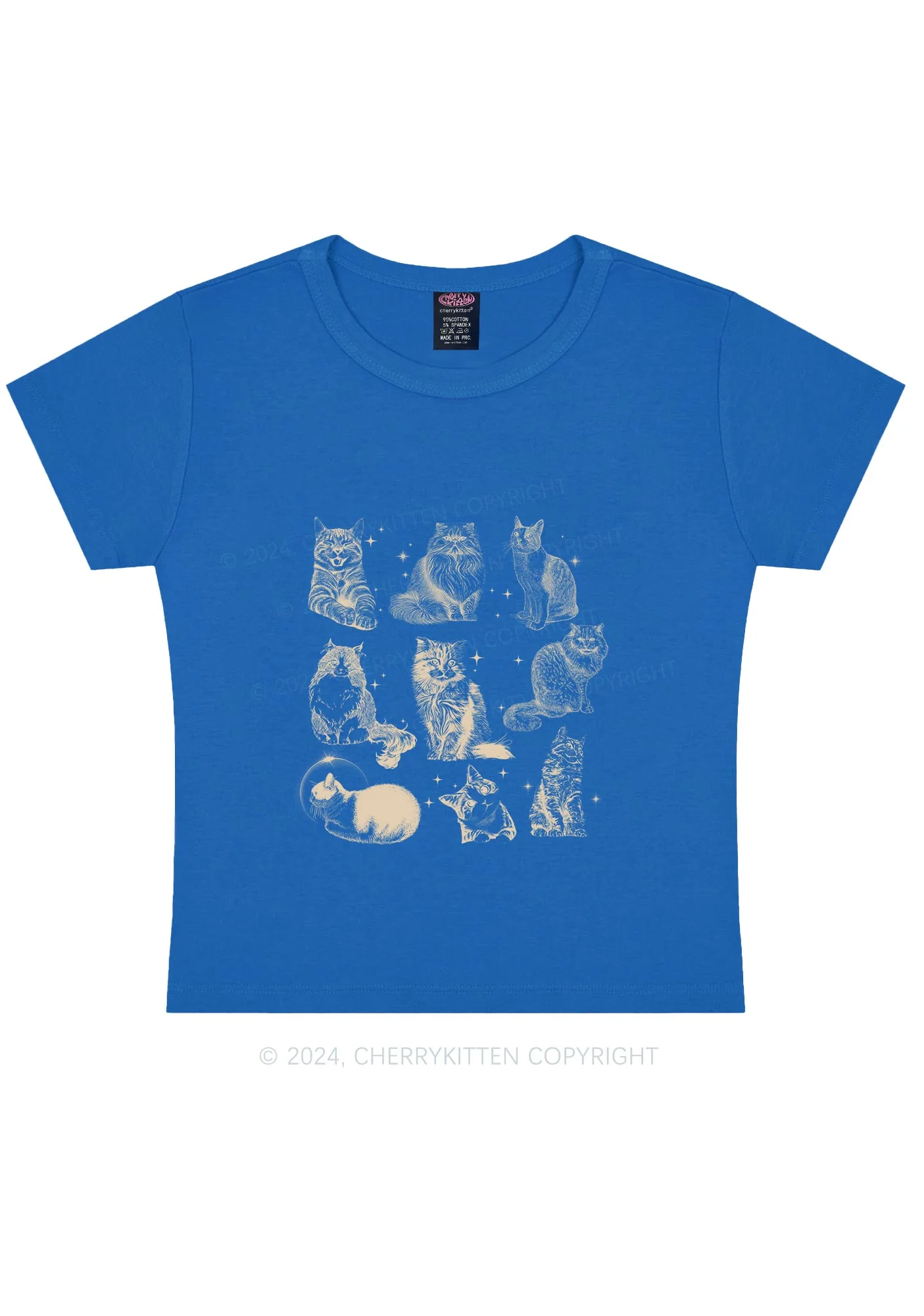 Retro Kitten Y2K Baby Tee Cherrykitten - Image 8