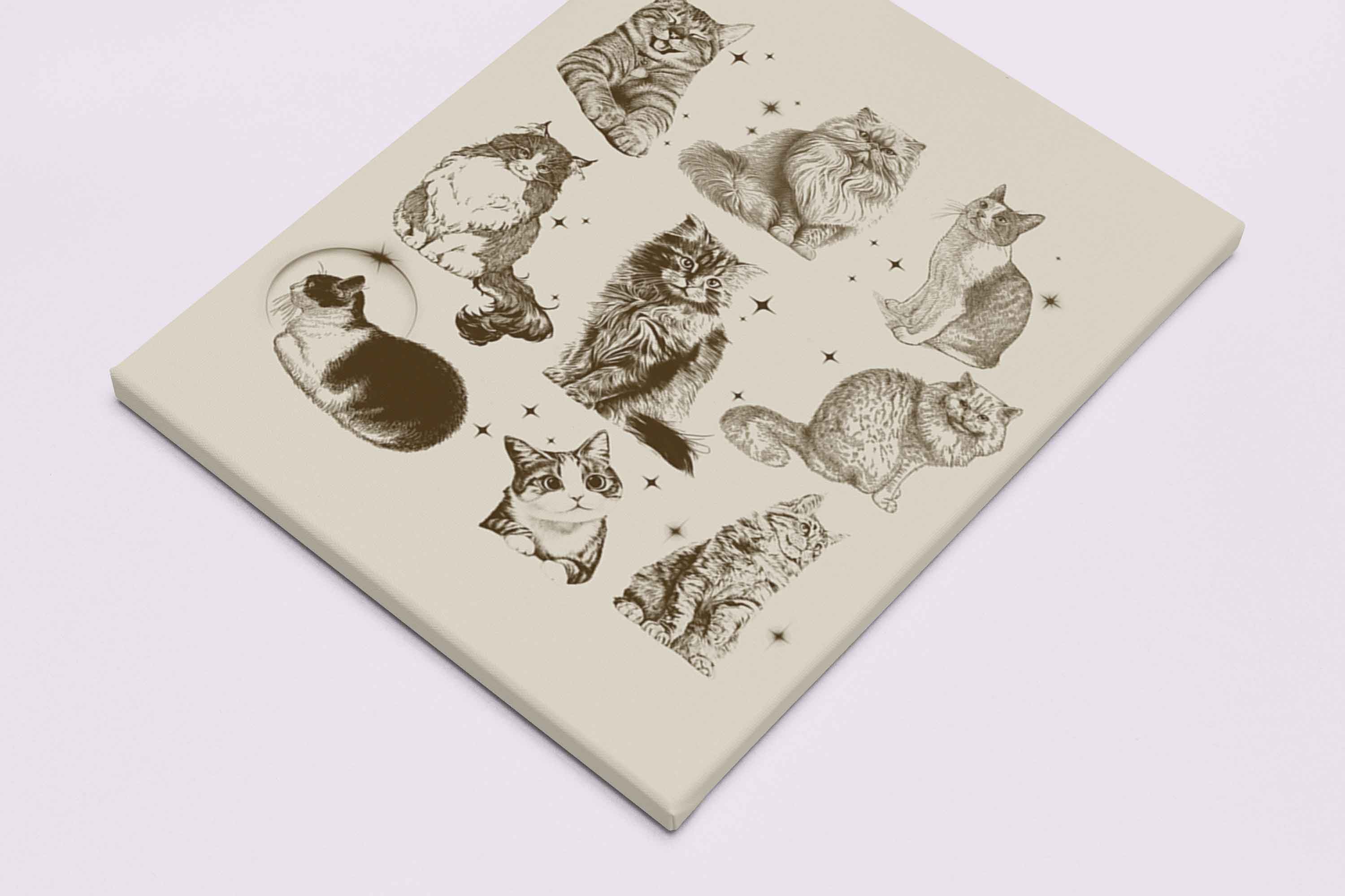 Retro Kitten Y2K Canvas Wall Art Cherrykitten - Image 3