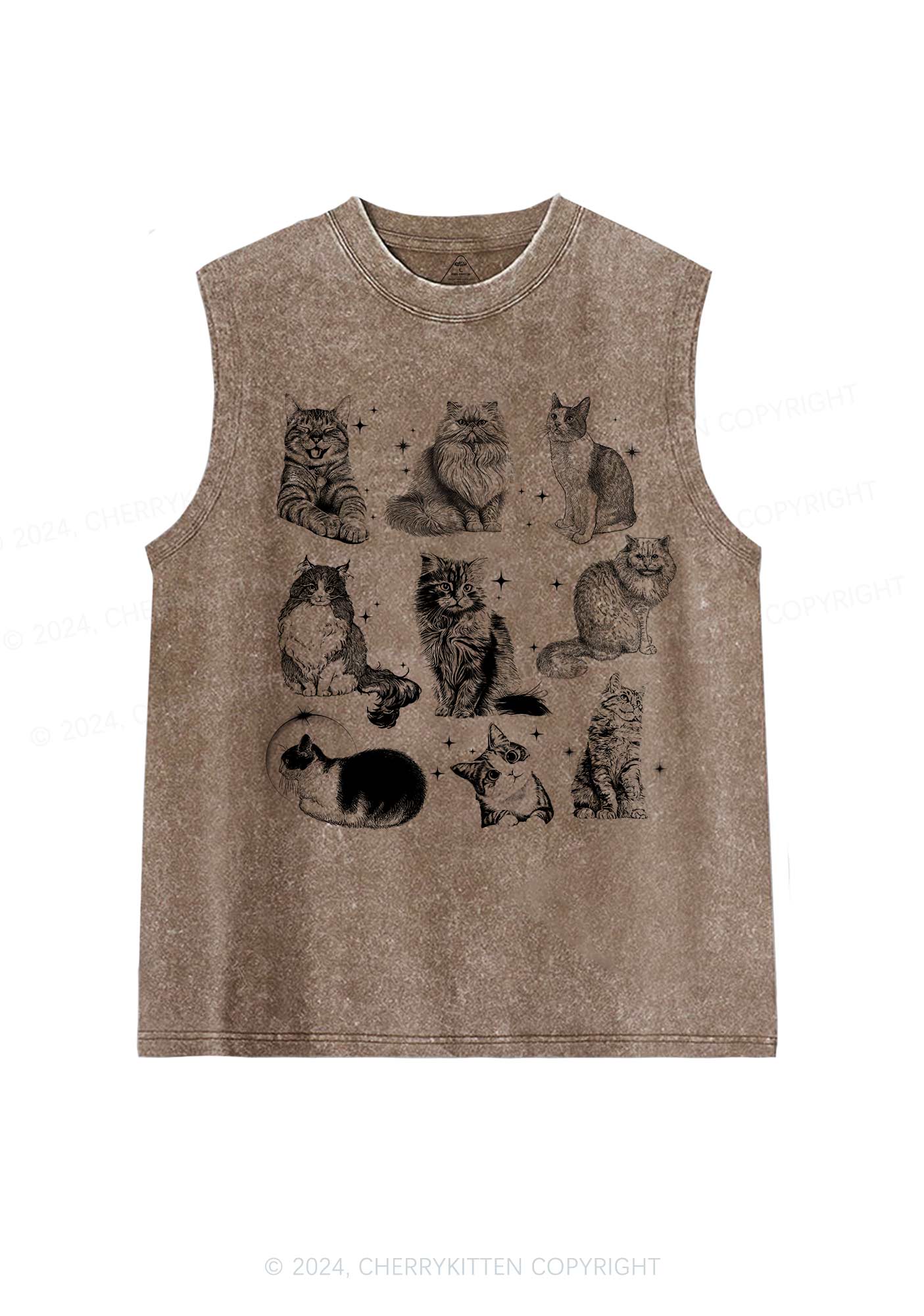 Retro Kitten Y2K Washed Tank Cherrykitten - Image 5
