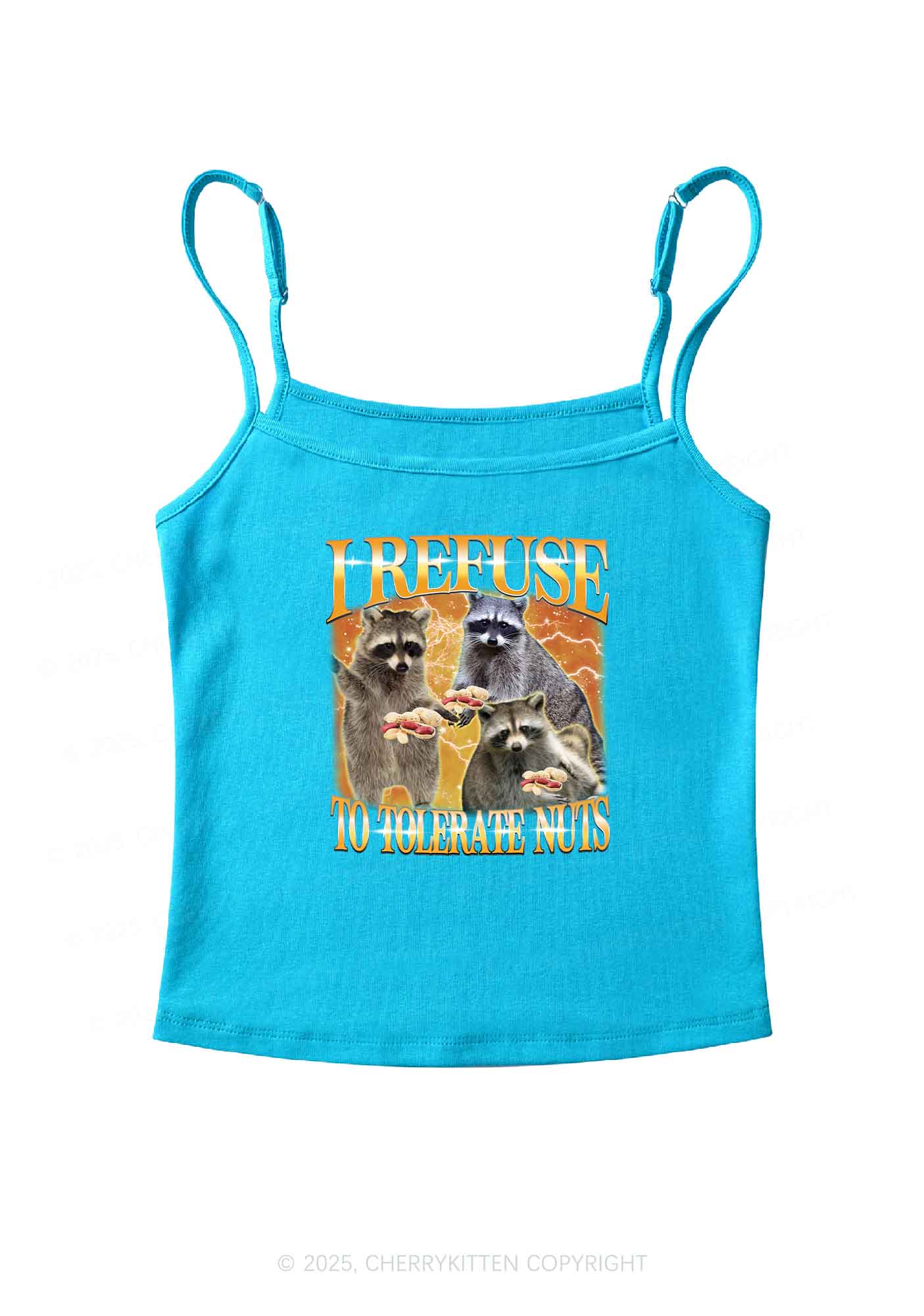 Retro Raccoon Nuts Y2K Spaghetti Strap Cami Cherrykitten - Image 6