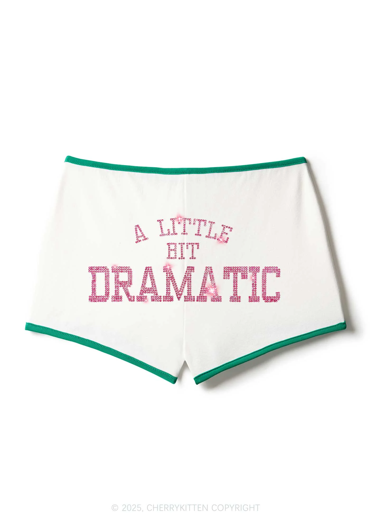 Rhinestone A Little Bit Dramatic Y2K Booty Shorts Cherrykitten - Image 3