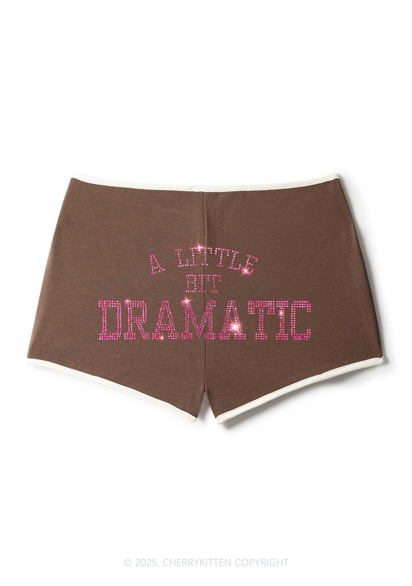 Rhinestone A Little Bit Dramatic Y2K Booty Shorts Cherrykitten - Image 5