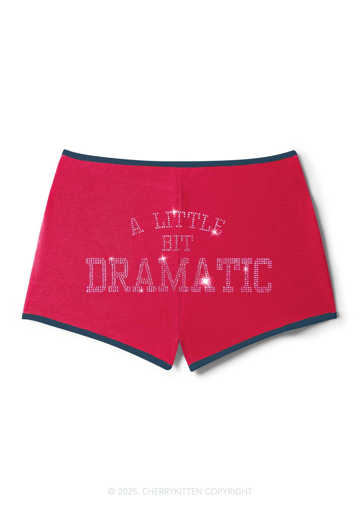 Rhinestone A Little Bit Dramatic Y2K Booty Shorts Cherrykitten - Image 6