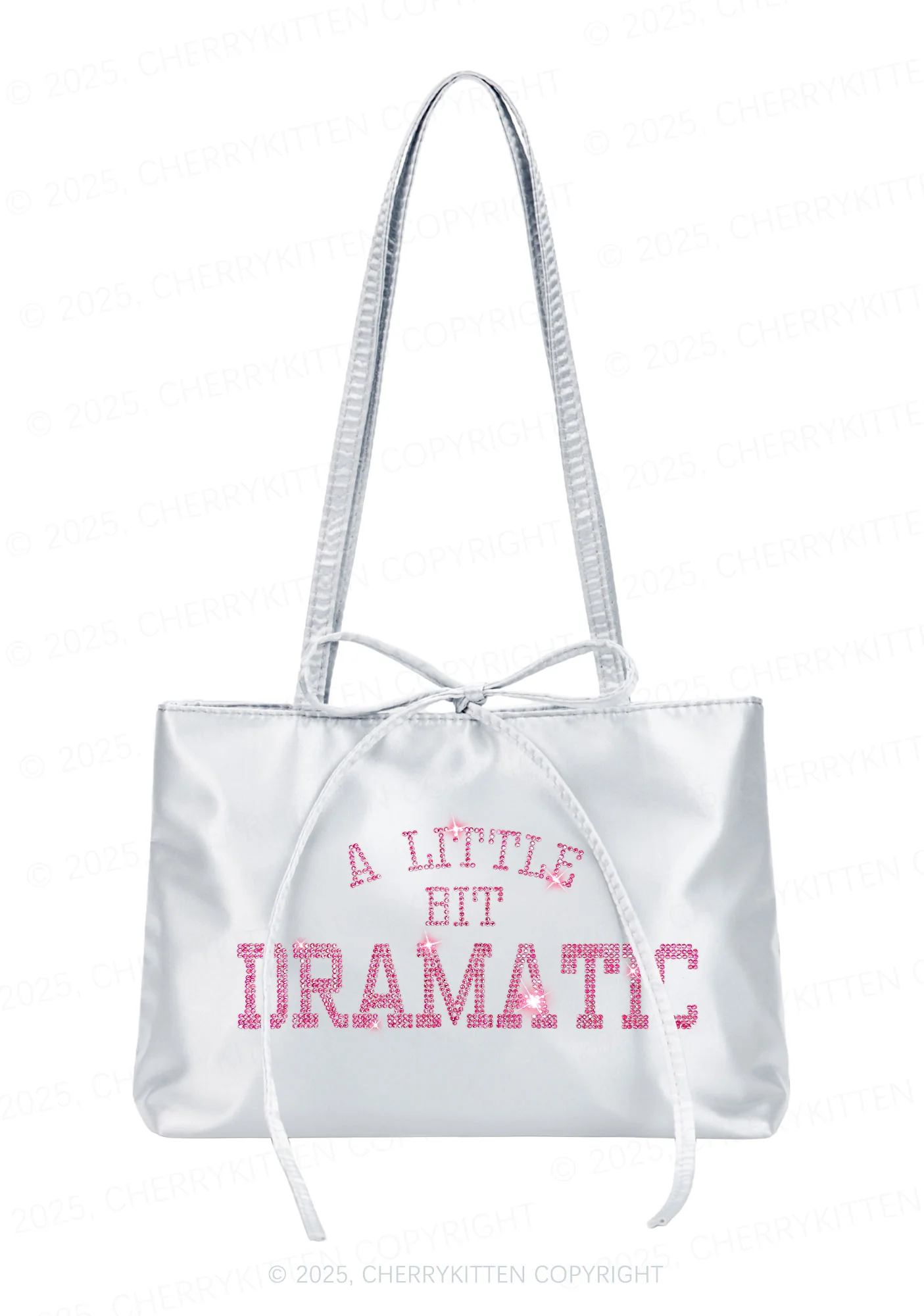 Rhinestone A Little Bit Dramatic Y2K Satin Bags Cherrykitten - Image 2