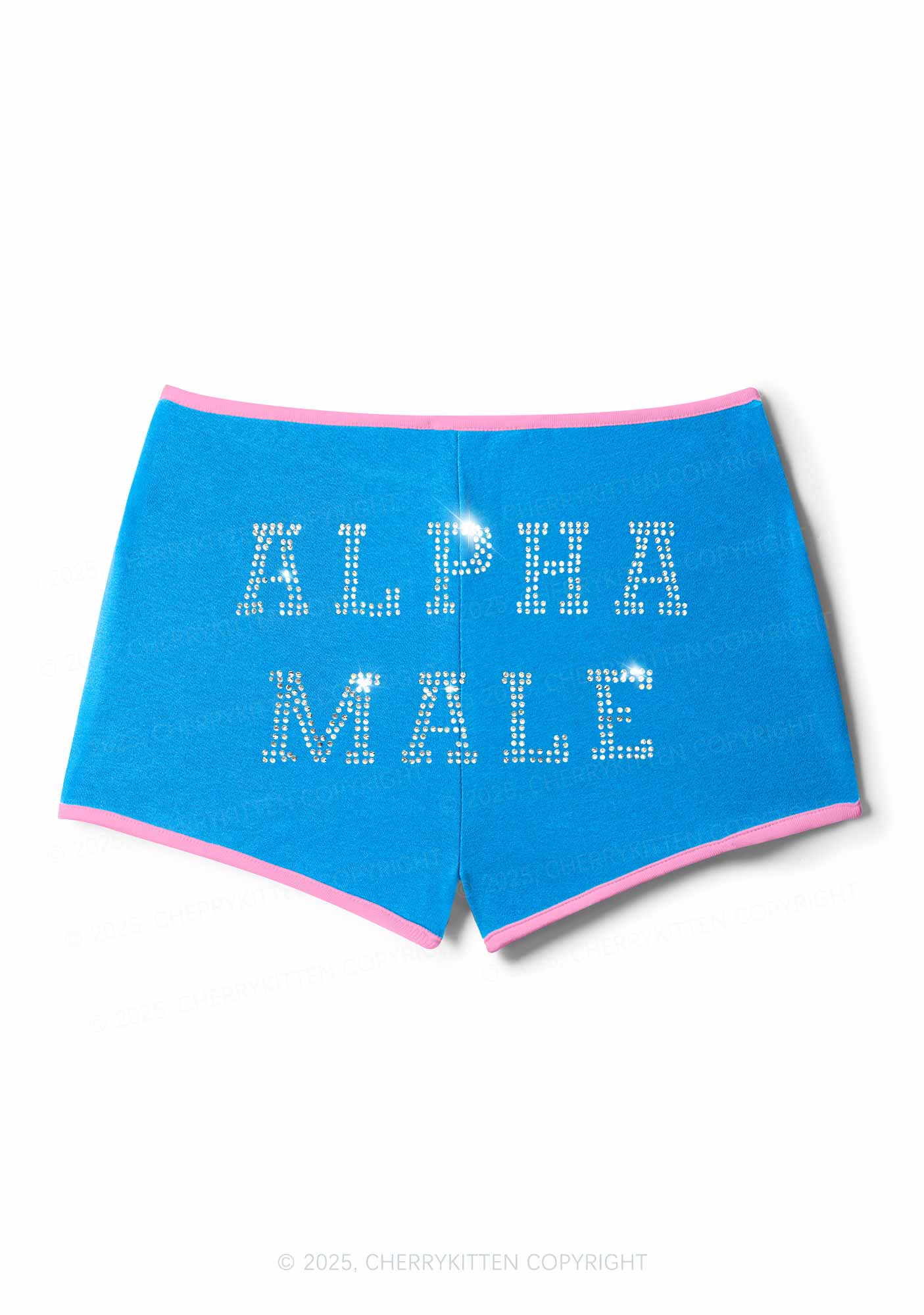 Rhinestone Alpha Male Y2K Booty Shorts Cherrykitten - Image 3