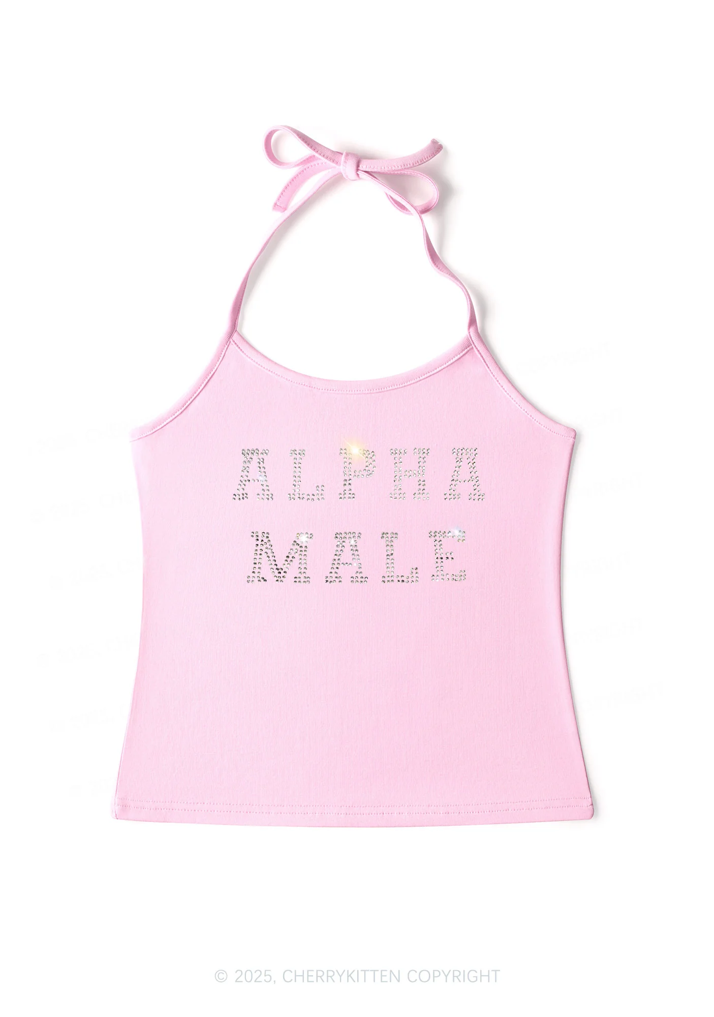 Rhinestone Alpha Male Y2K Halter Neck Cami Cherrykitten - Image 6