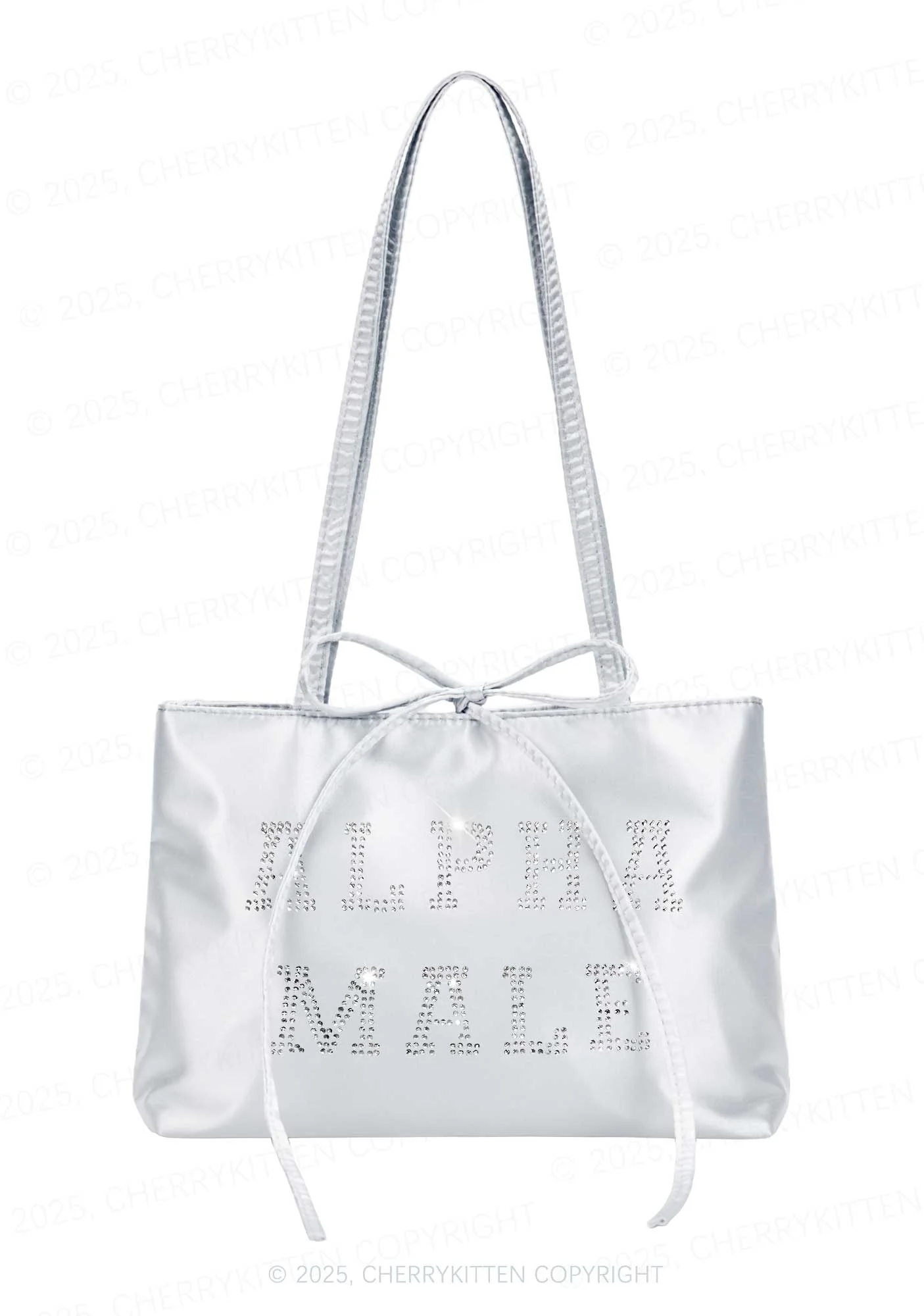 Rhinestone Alpha Male Y2K Satin Bags Cherrykitten - Image 2