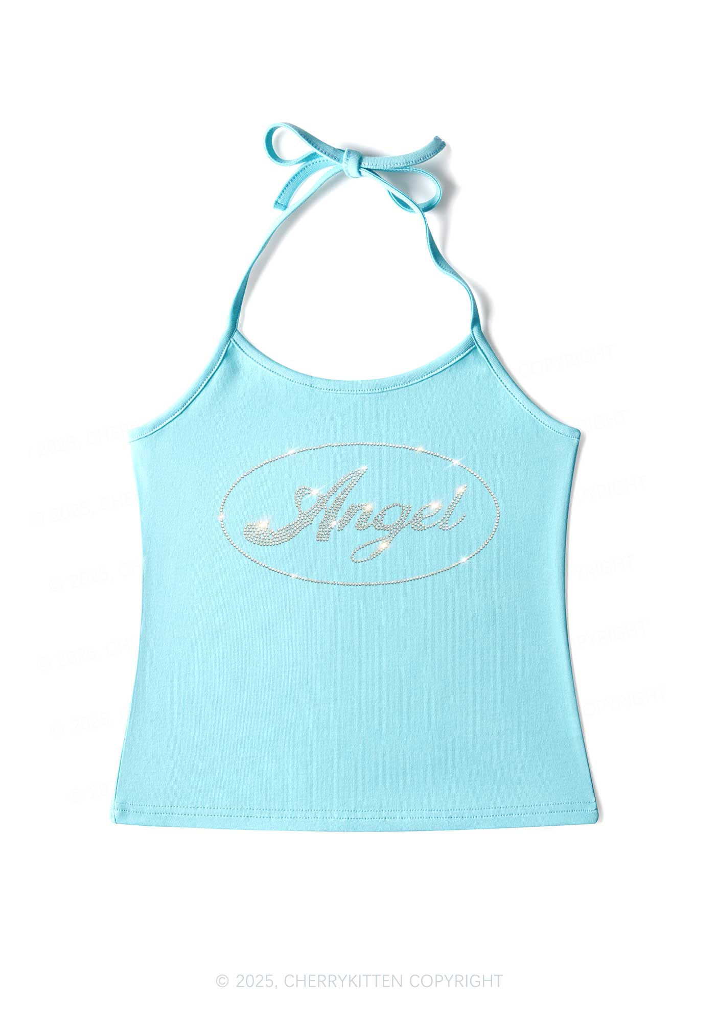 Rhinestone Angel Y2K Halter Neck Cami Cherrykitten - Image 3