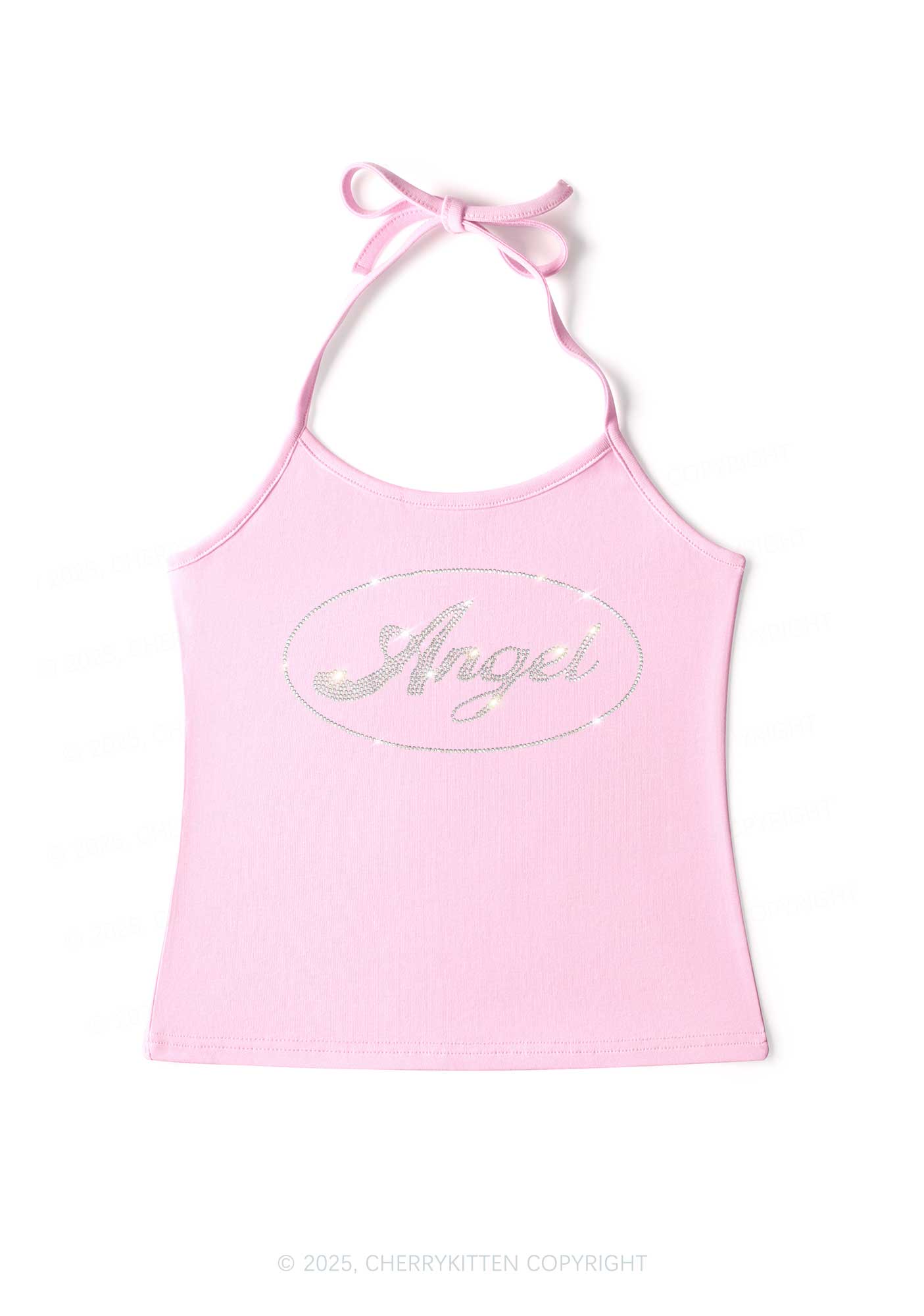 Rhinestone Angel Y2K Halter Neck Cami Cherrykitten - Image 5