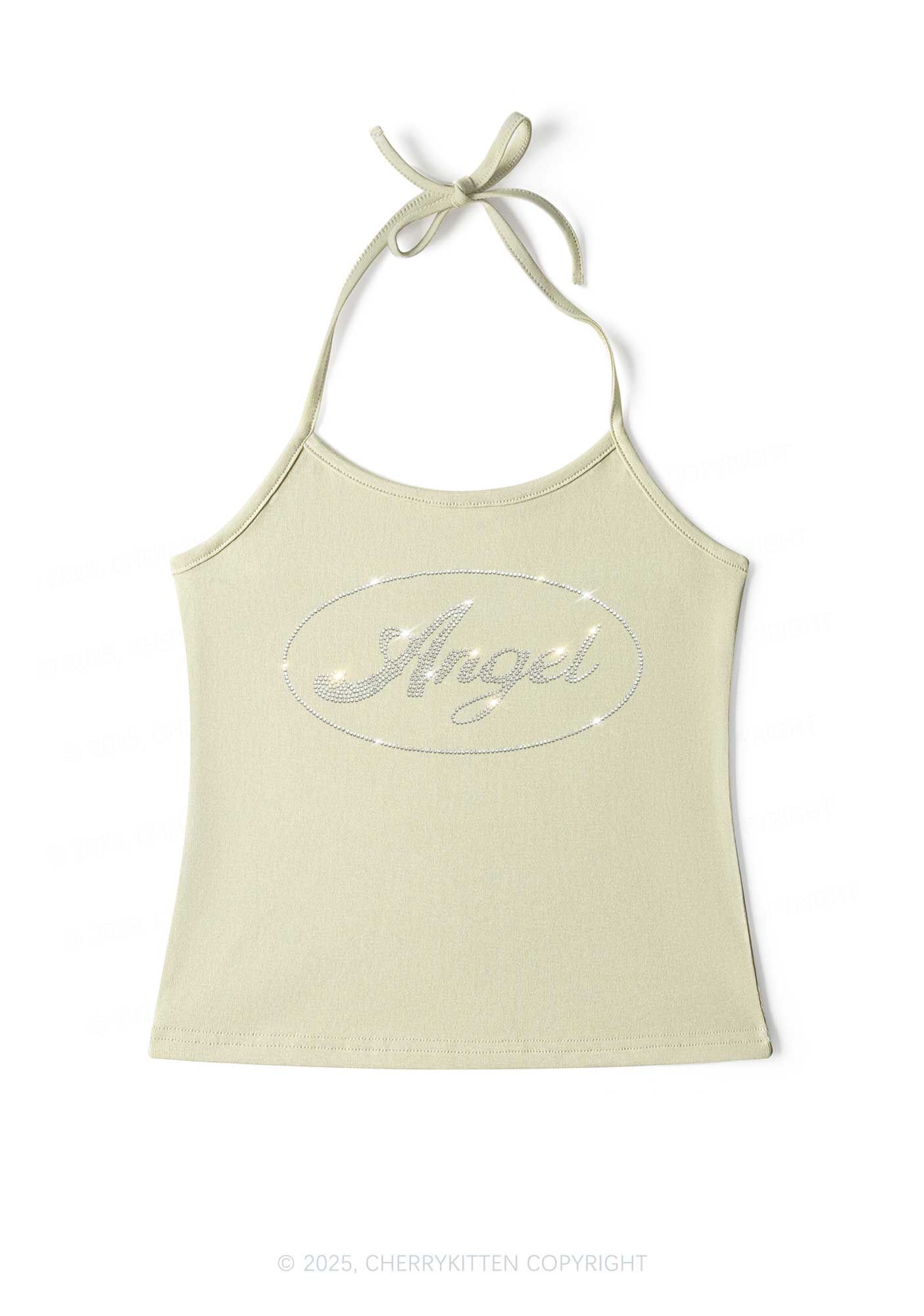 Rhinestone Angel Y2K Halter Neck Cami Cherrykitten - Image 6