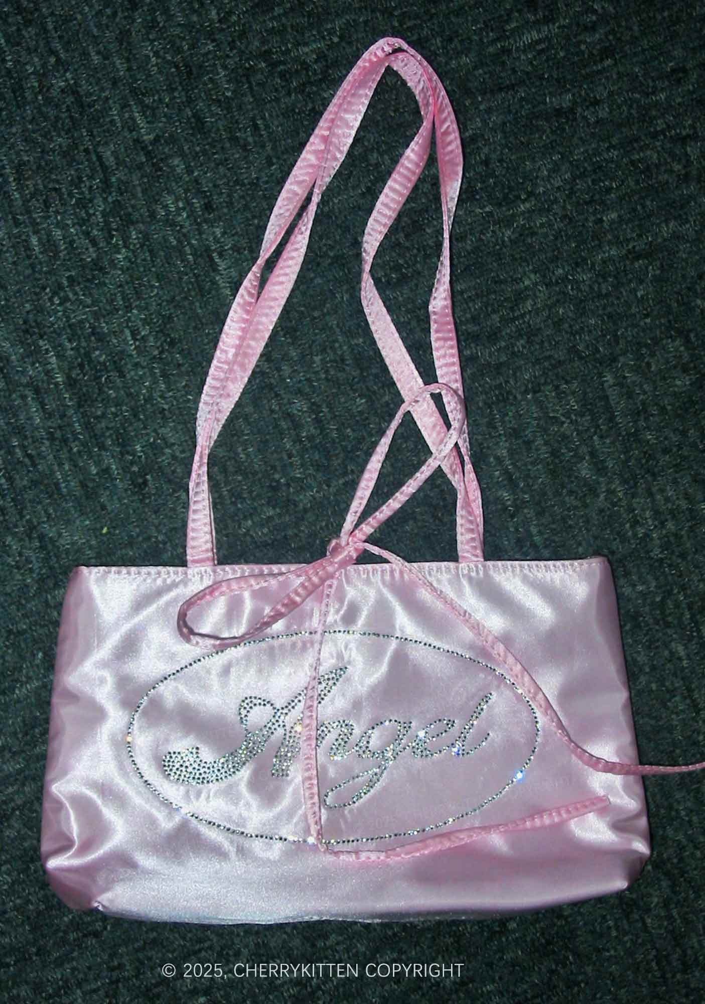 Rhinestone Angel Y2K Satin Bags Cherrykitten - Image 4